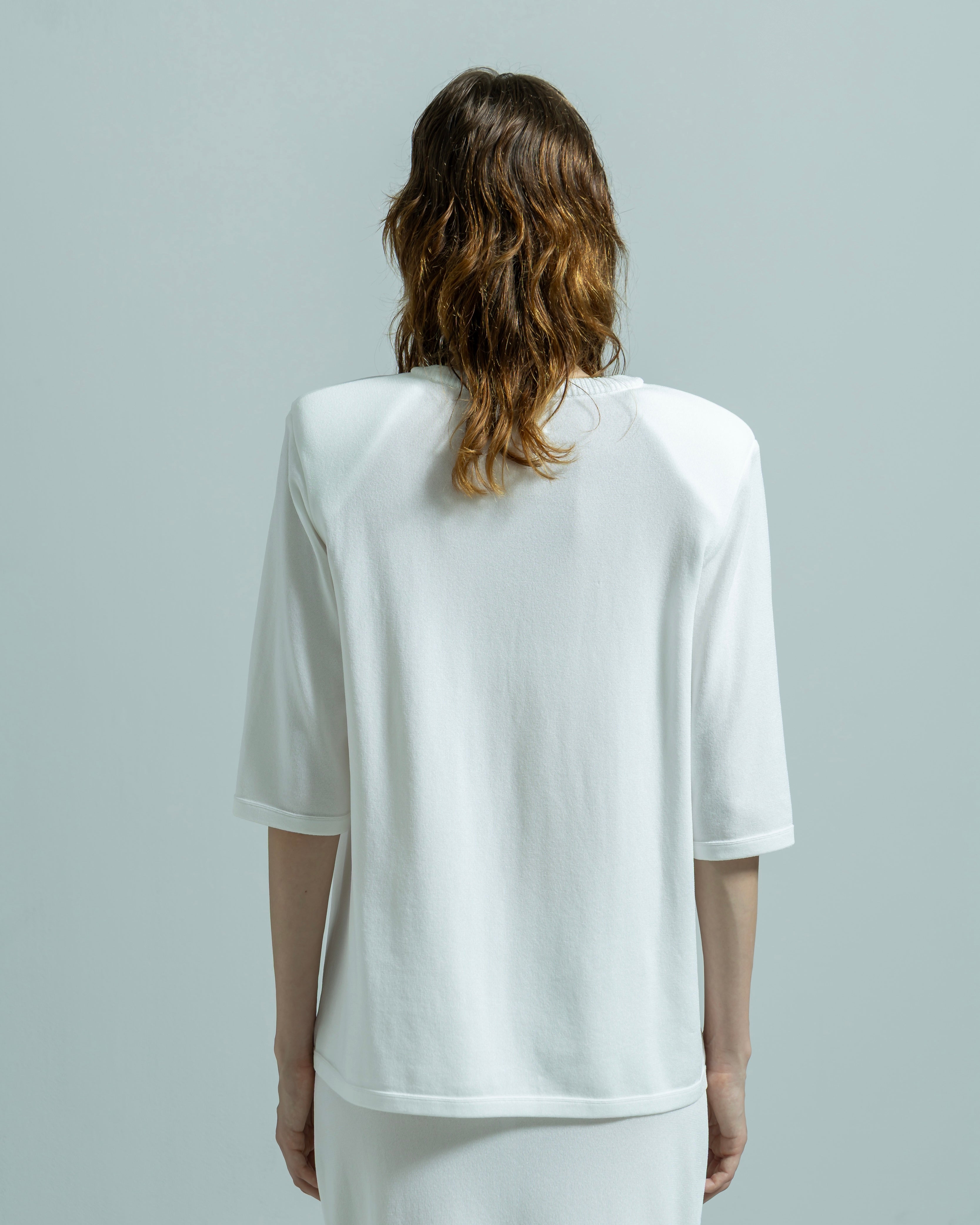 ACETATE NYLON SHORT SLEEVE KNIT PULLOVER(アセテートナイロンショートスリーブニットプルオーバー)|BIYOMA(ビヨーマ)OFFICIAL ONLINE STORE