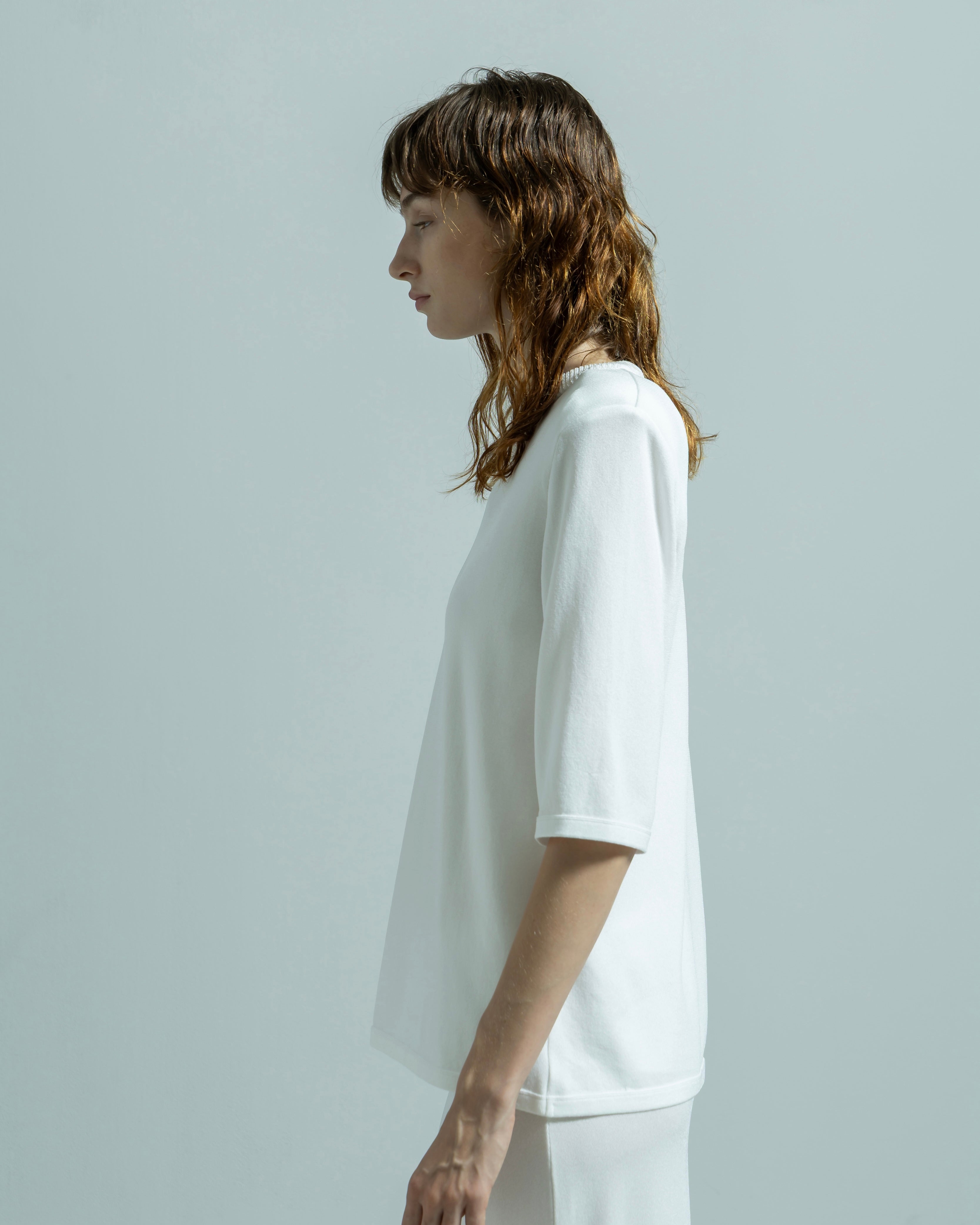 ACETATE NYLON SHORT SLEEVE KNIT PULLOVER(アセテートナイロンショートスリーブニットプルオーバー)|BIYOMA(ビヨーマ)OFFICIAL ONLINE STORE