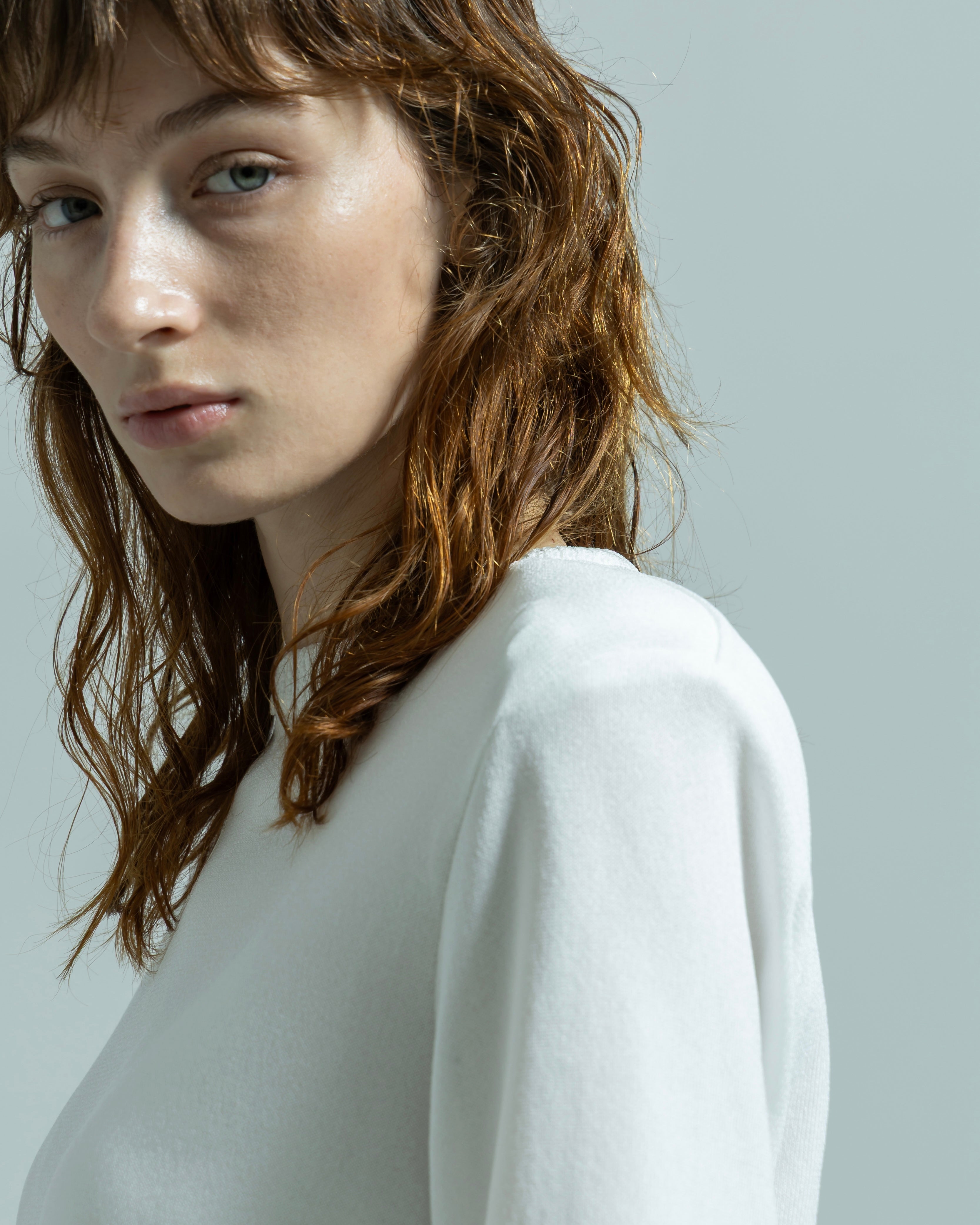 ACETATE NYLON SHORT SLEEVE KNIT PULLOVER(アセテートナイロンショートスリーブニットプルオーバー)|BIYOMA(ビヨーマ)OFFICIAL ONLINE STORE