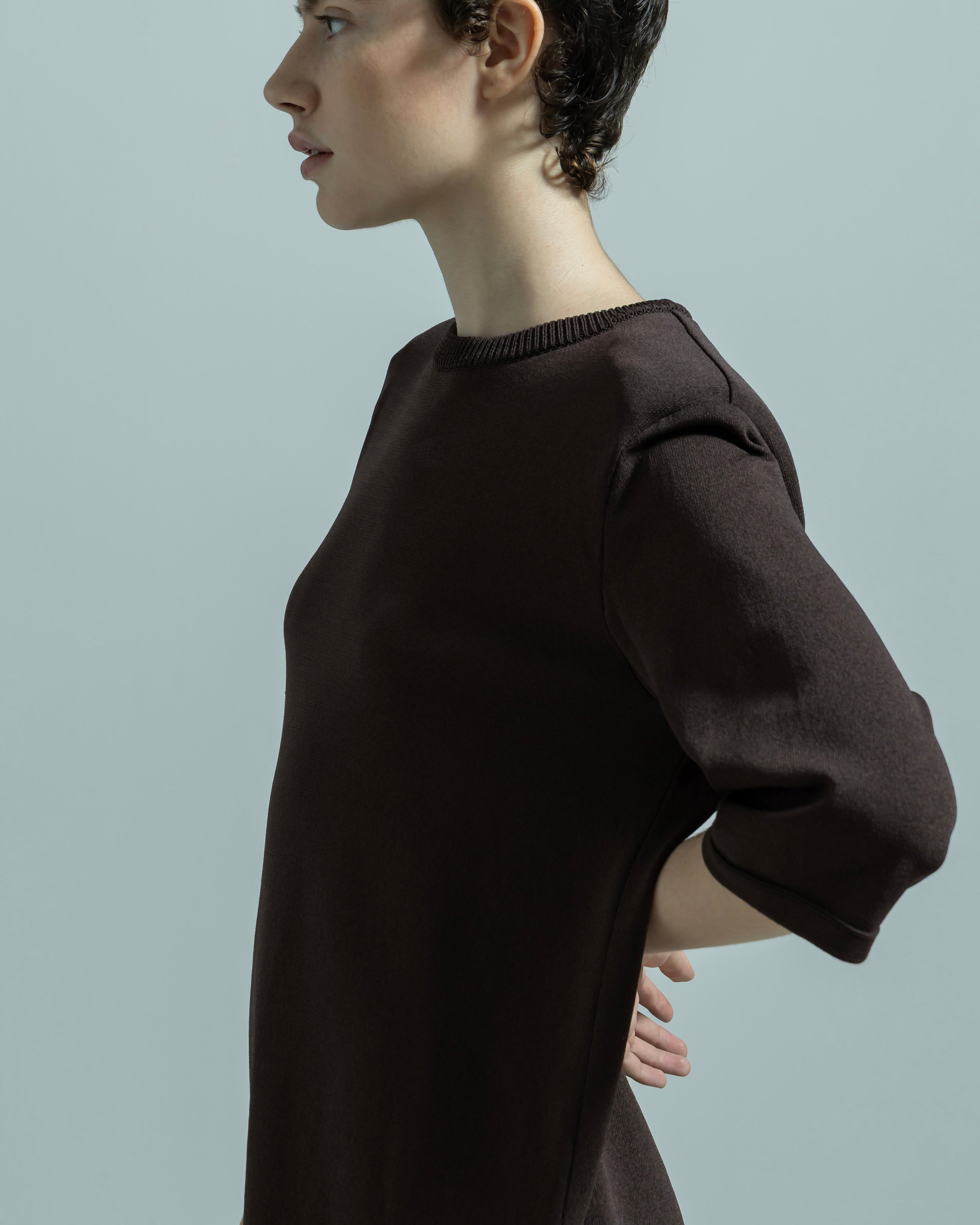 ACETATE NYLON SHORT SLEEVE KNIT PULLOVER(アセテートナイロンショートスリーブニットプルオーバー)|BIYOMA(ビヨーマ)OFFICIAL ONLINE STORE