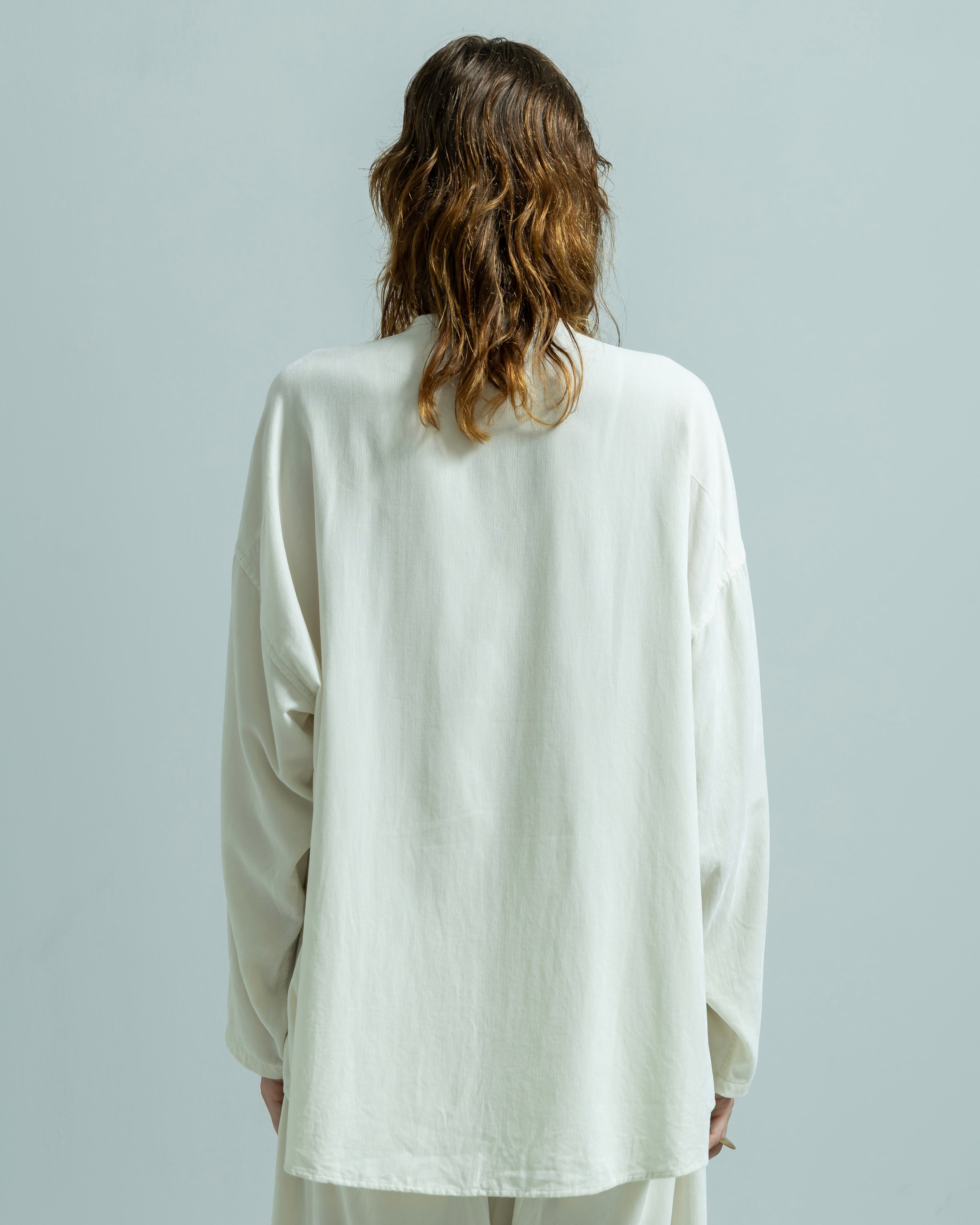 COTTON RAYON CORDUROY NO COLLAR SHIRT(コットンレーヨンコーデュロイノーカラーシャツ)|BIYOMA(ビヨーマ)OFFICIAL ONLINE STORE