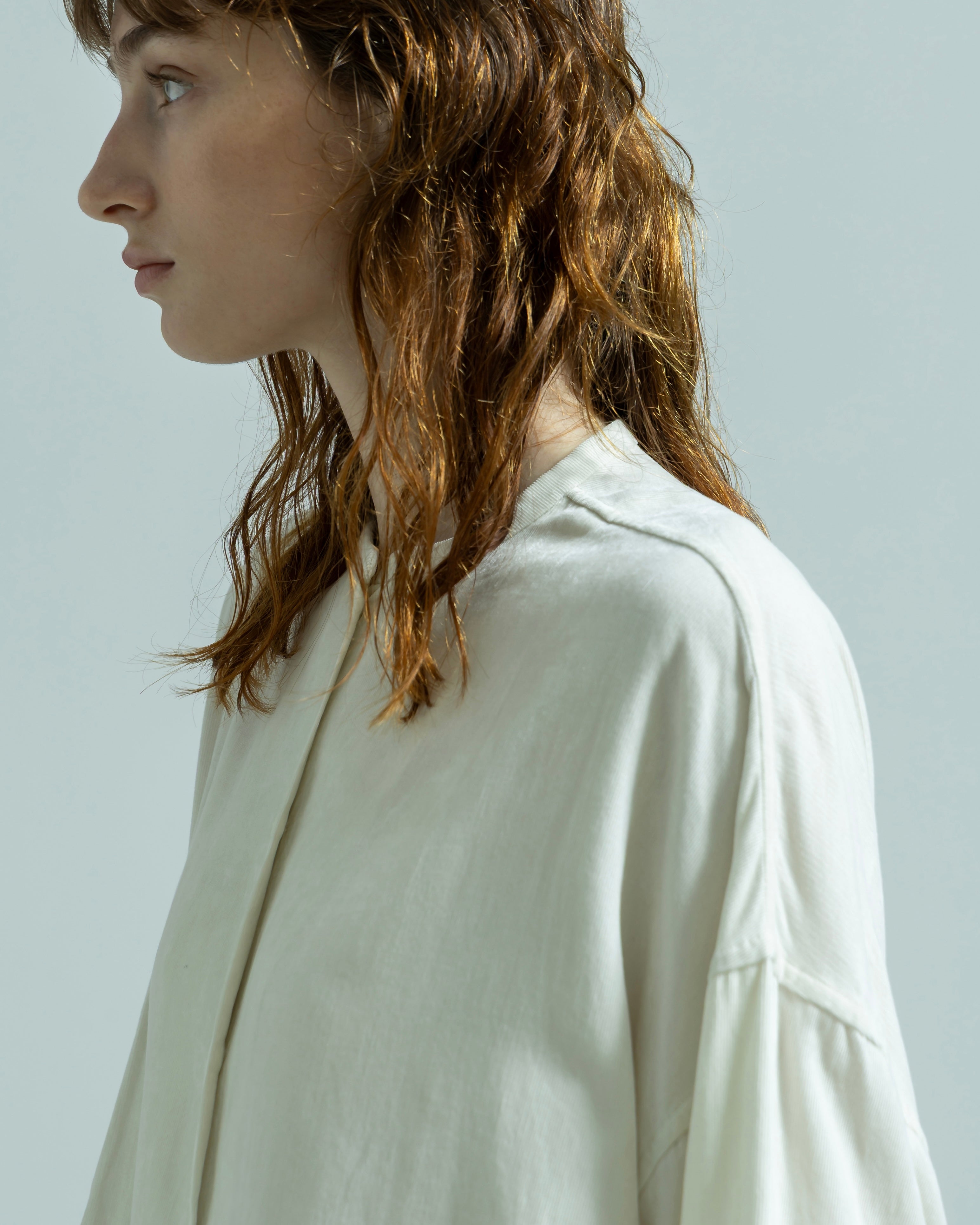 COTTON RAYON CORDUROY NO COLLAR SHIRT(コットンレーヨンコーデュロイノーカラーシャツ)|BIYOMA(ビヨーマ)OFFICIAL ONLINE STORE