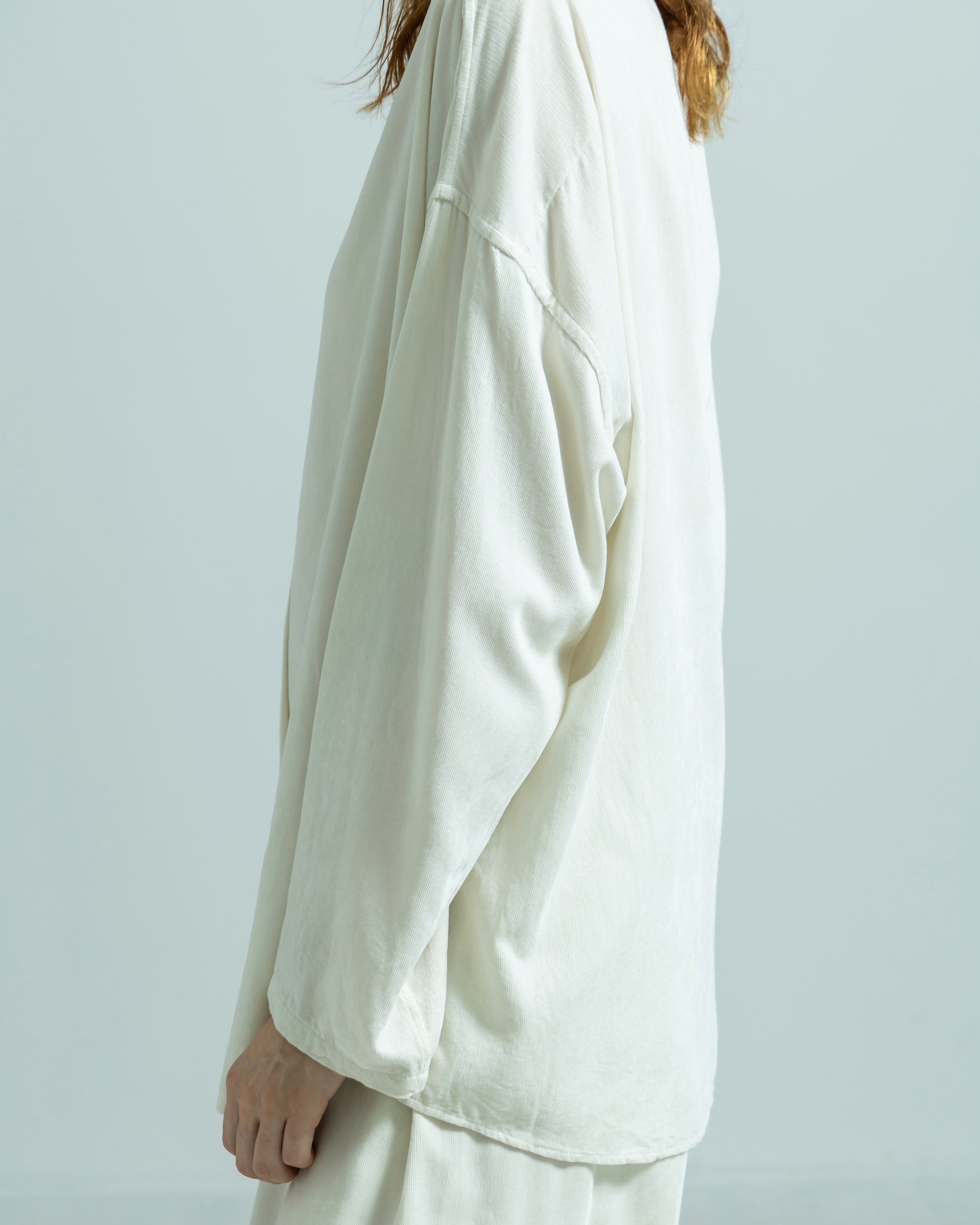COTTON RAYON CORDUROY NO COLLAR SHIRT(コットンレーヨンコーデュロイノーカラーシャツ)|BIYOMA(ビヨーマ)OFFICIAL ONLINE STORE
