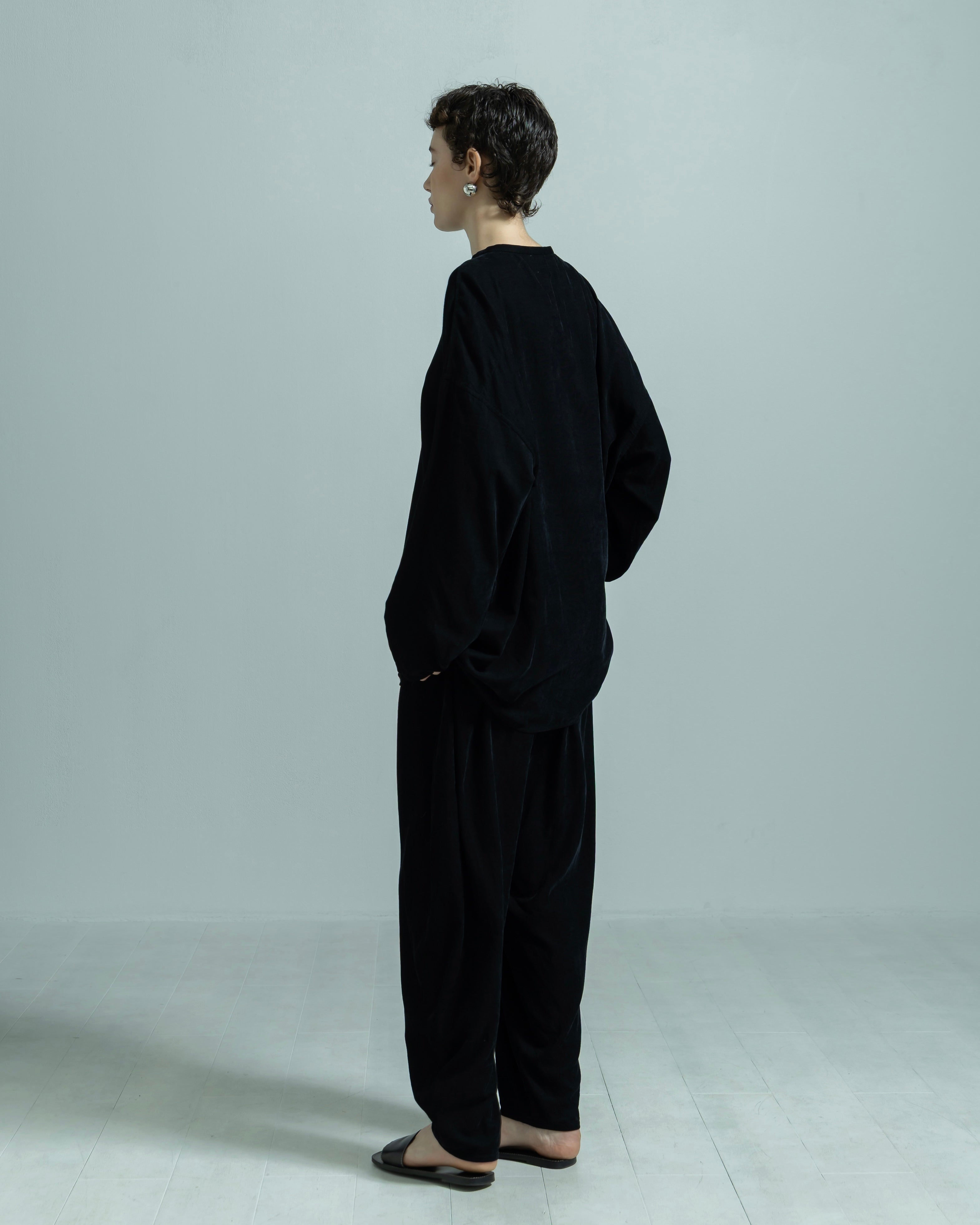 COTTON RAYON CORDUROY NO COLLAR SHIRT(コットンレーヨンコーデュロイノーカラーシャツ)|BIYOMA(ビヨーマ)OFFICIAL ONLINE STORE