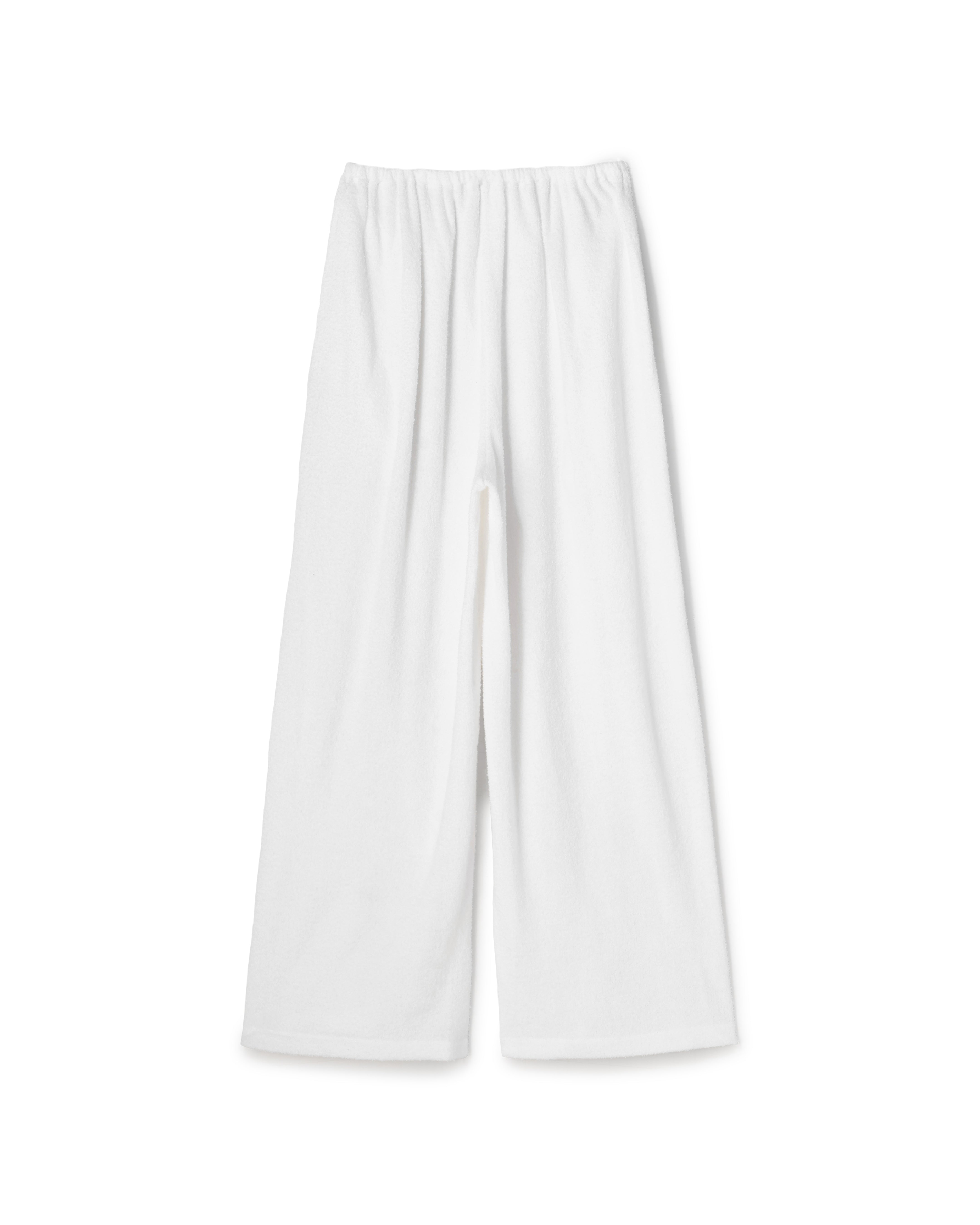 LOOP JERSEY CROPPED WIDE PANTS