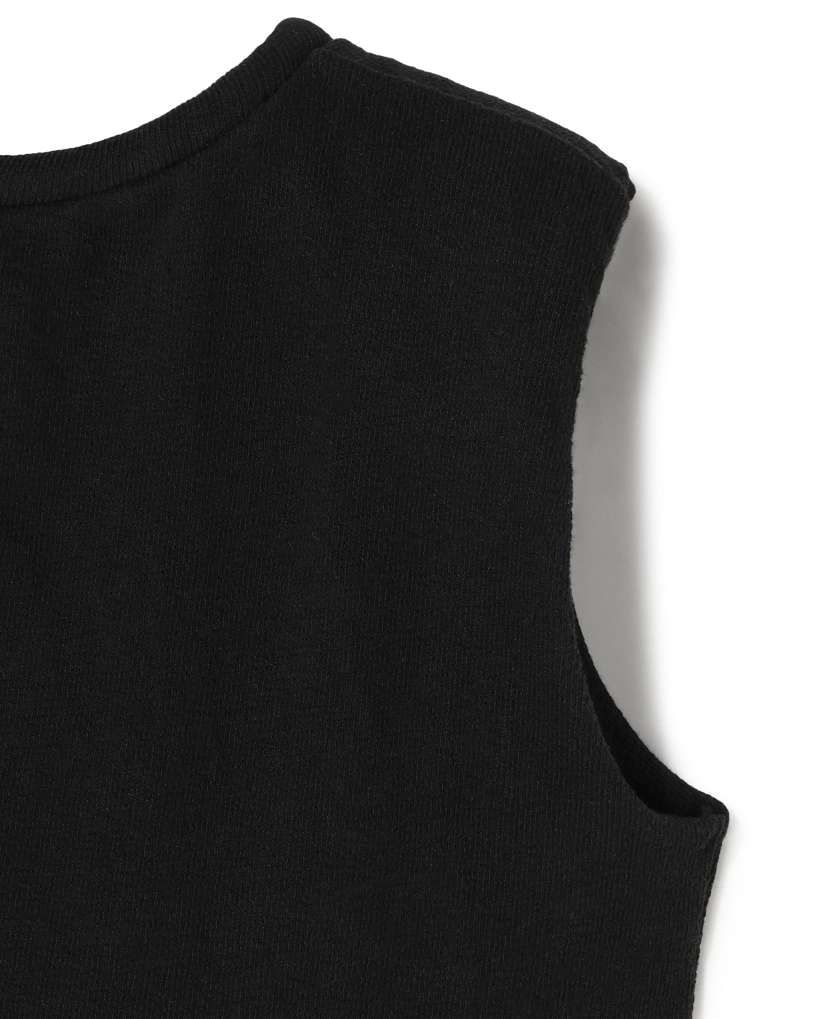 COTTON LINEN RIB NO SLEEVE DRESS