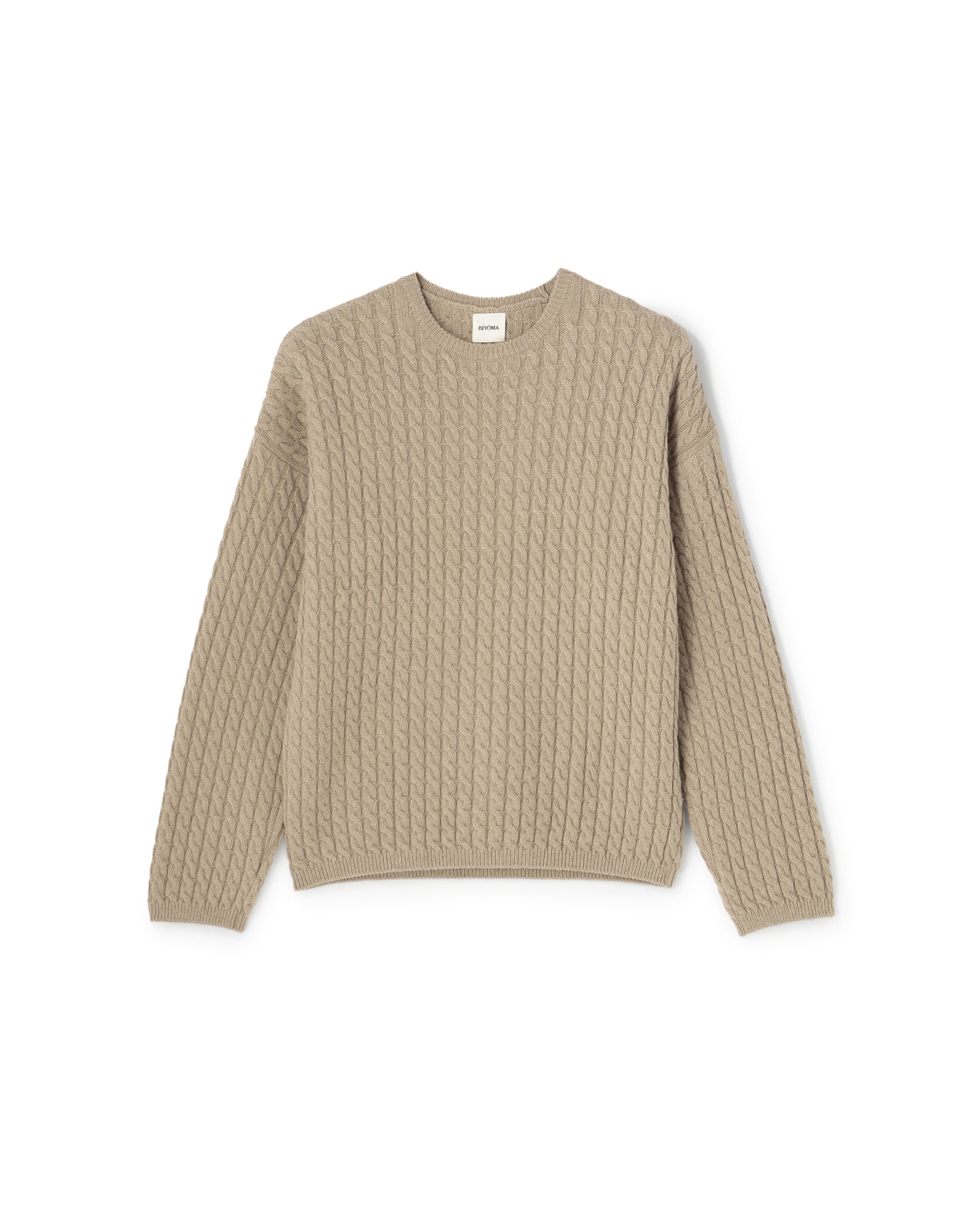 WOOL NYLON CABLE KNIT PULLOVER（ウールナイロンケーブルニットプルオーバー）｜BIYOMA（ビヨーマ）OFFICIAL ONLINE STORE