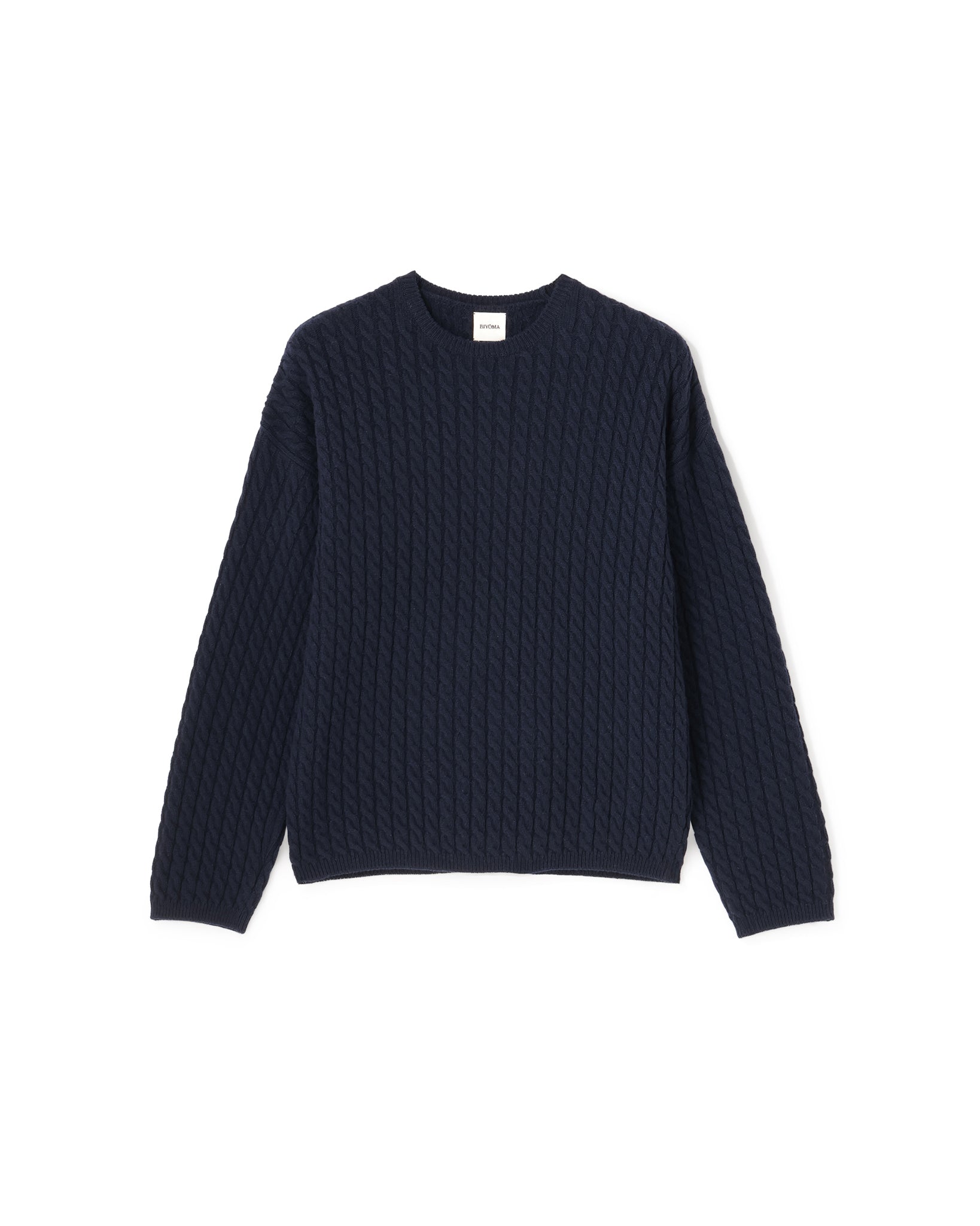 WOOL NYLON CABLE KNIT PULLOVER（ウールナイロンケーブルニットプルオーバー）｜BIYOMA（ビヨーマ）OFFICIAL ONLINE STORE