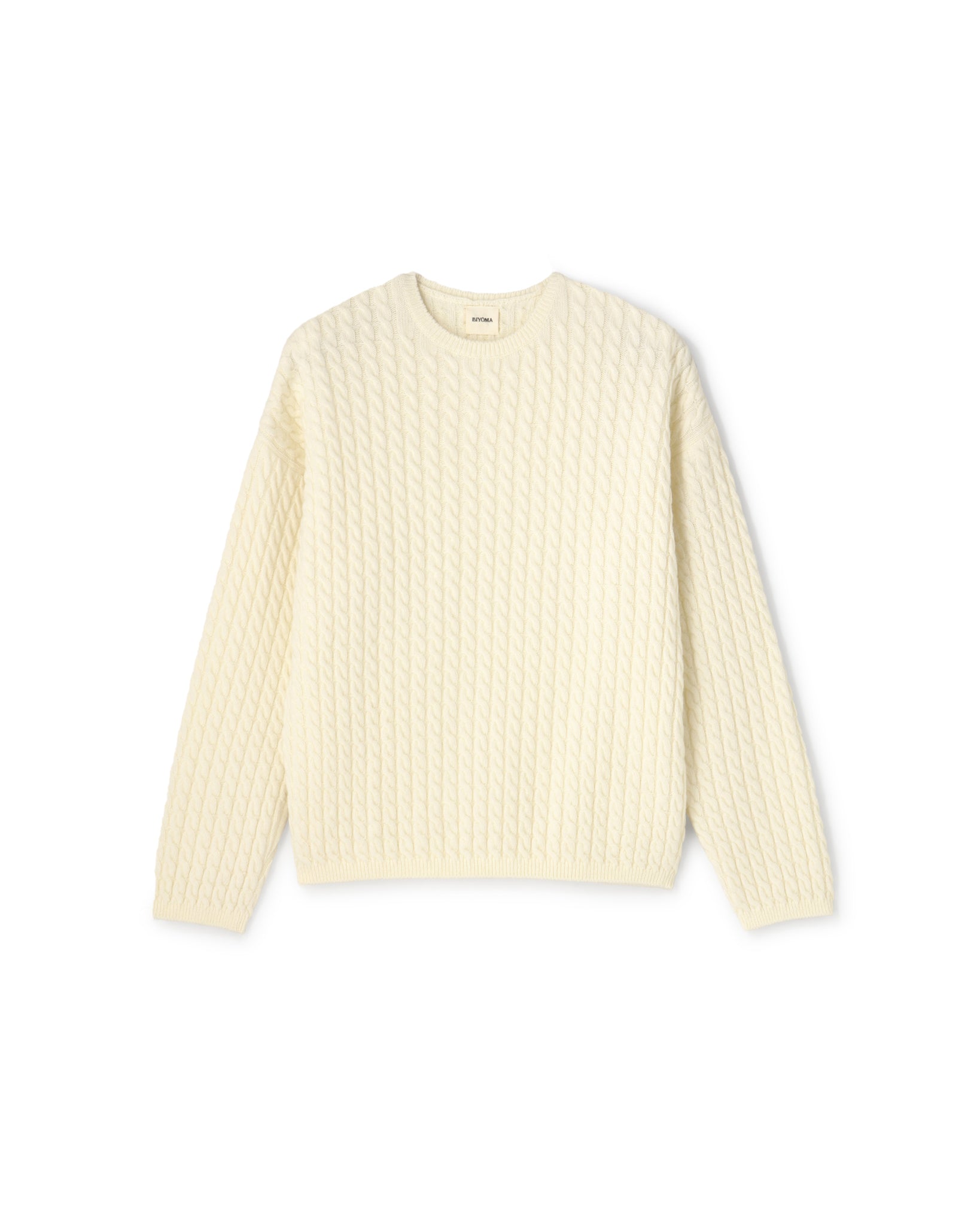 WOOL NYLON CABLE KNIT PULLOVER（ウールナイロンケーブルニットプルオーバー）｜BIYOMA（ビヨーマ）OFFICIAL ONLINE STORE