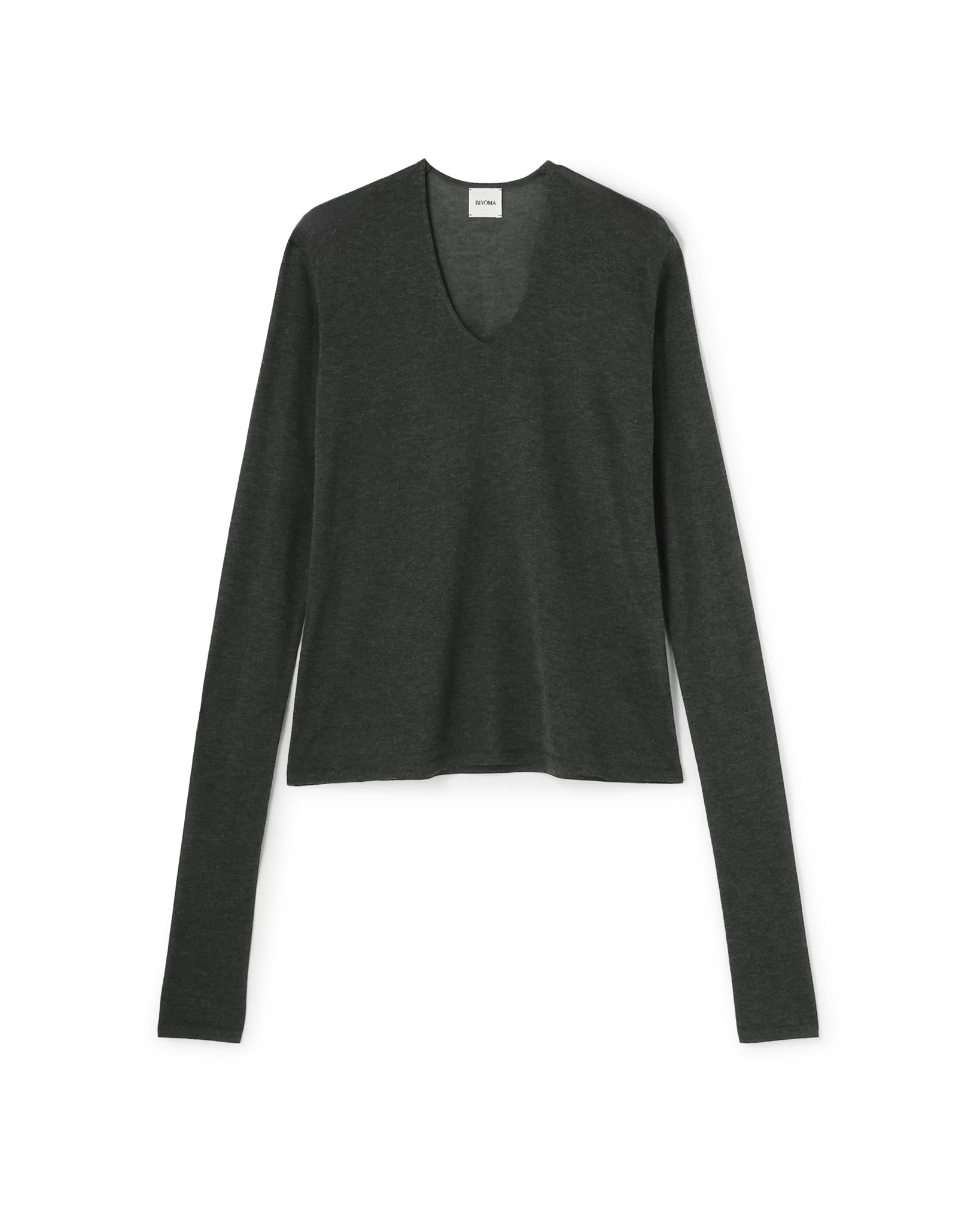LYOCELL CASHMERE V NECK KNIT PULLOVER（リヨセルカシミヤブイネックプルオーバー）｜BIYOMA（ビヨーマ）OFFICIAL ONLINE STORE