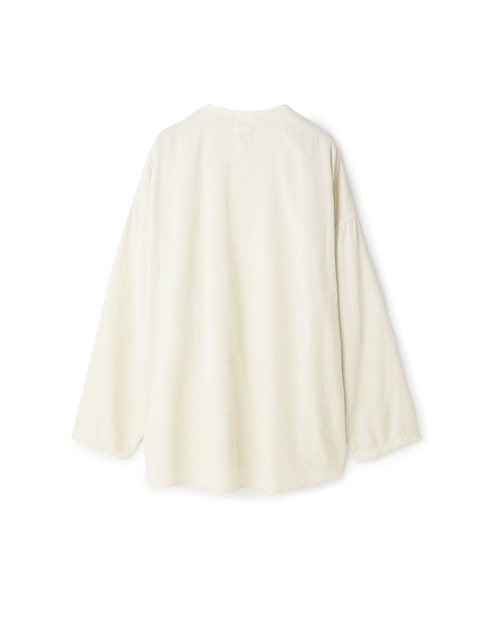 ヨン　24エクリュ COTTON RAYON CORDUROY NO COLLAR SHIRT（コットンレーヨン