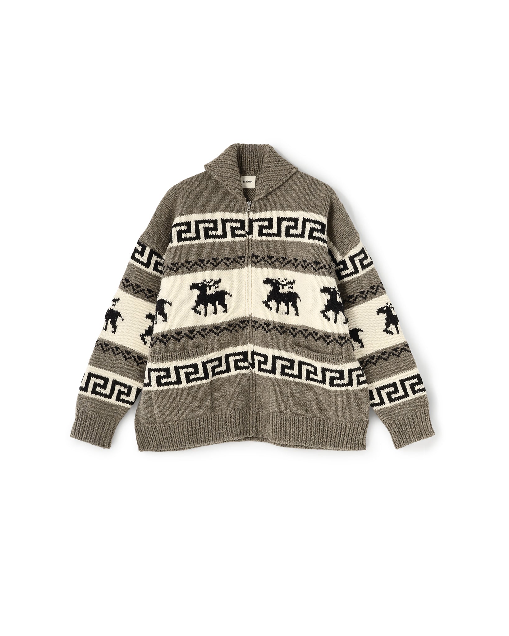 FULL ZIP COWICHAN SWEATER（フルジップカウチンセーター）｜BIYOMA