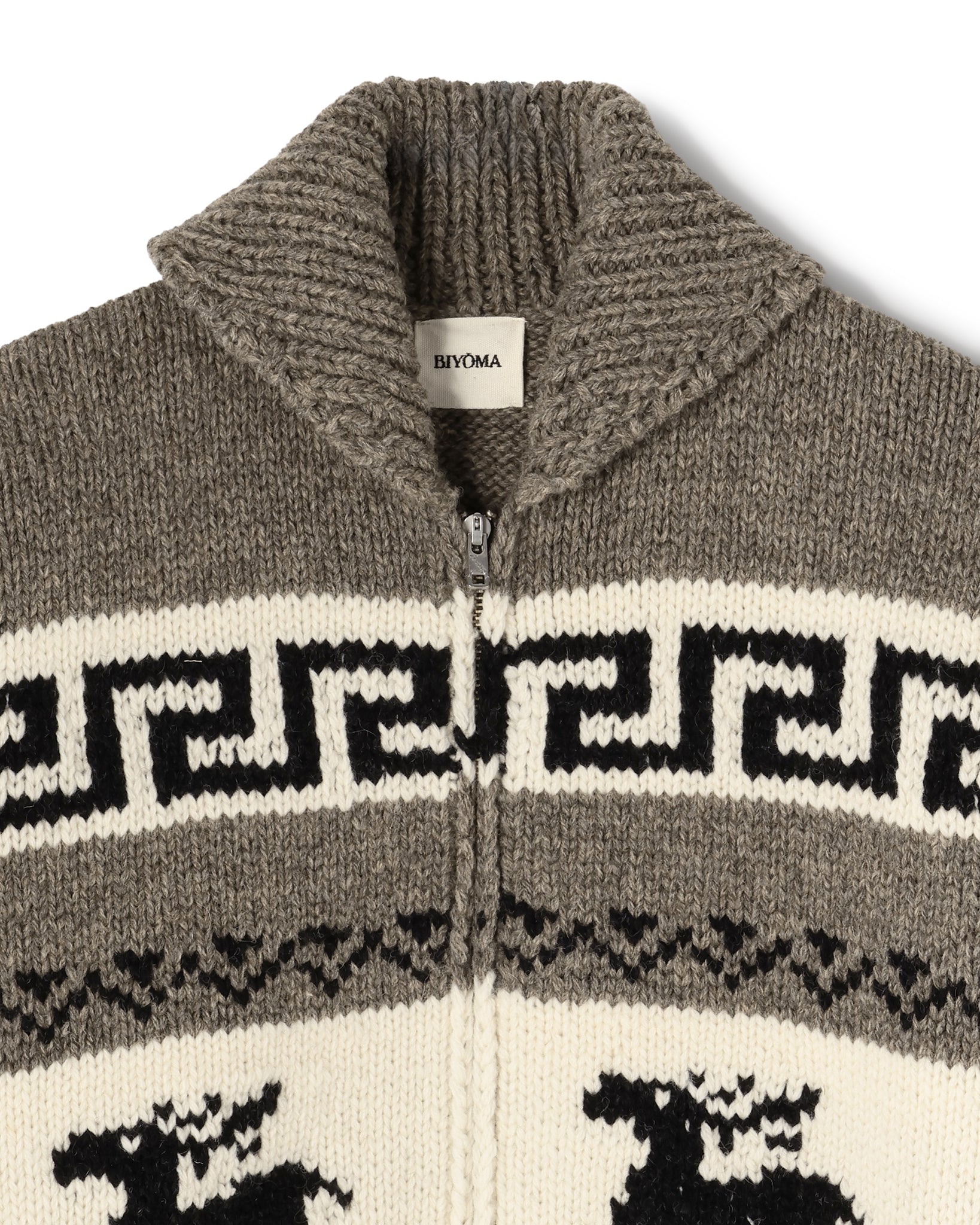 FULL ZIP COWICHAN SWEATER（フルジップカウチンセーター）｜BIYOMA
