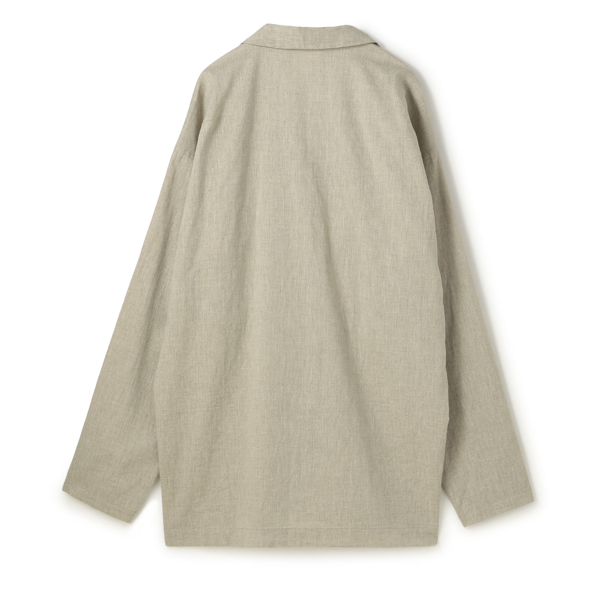 【PRE ORDER】COTTON LINEN OPEN COLLAR SHIRT