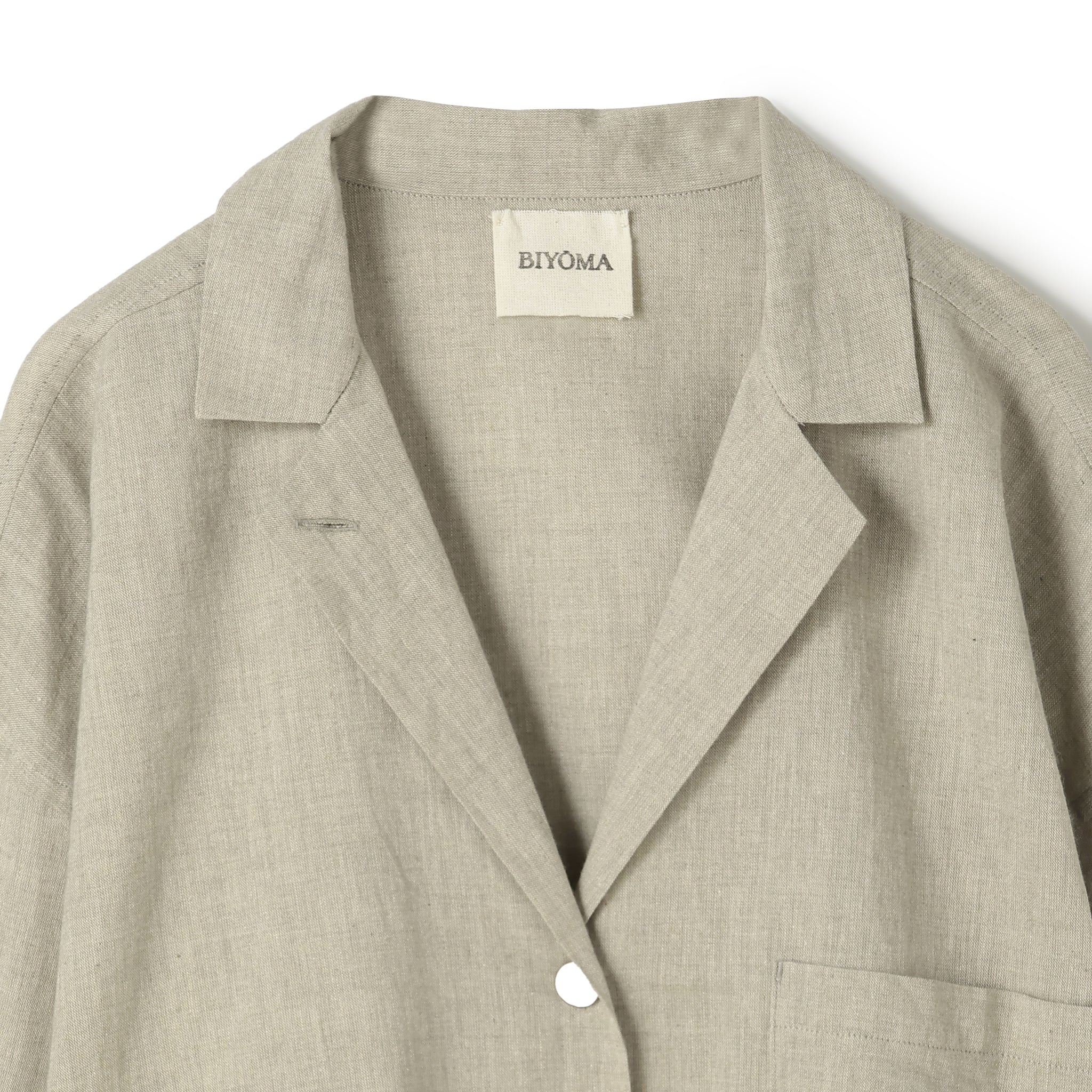 【PRE ORDER】COTTON LINEN OPEN COLLAR SHIRT