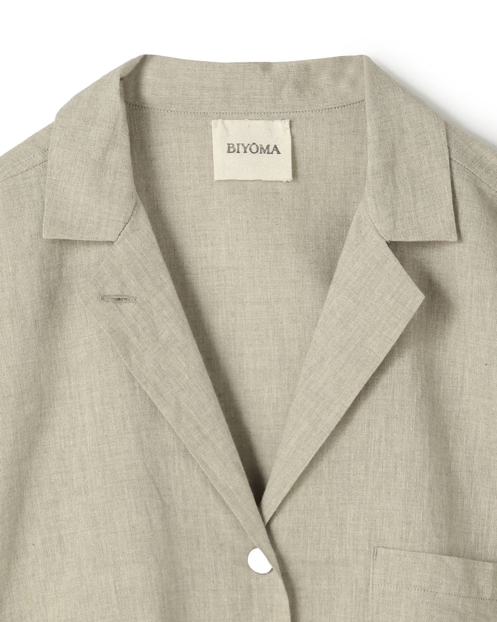 COTTON LINEN OPEN COLLAR SHIRT（コットンリネンオープンカラーシャツ）｜BIYOMA（ビヨーマ）OFFICIAL ONLINE STORE