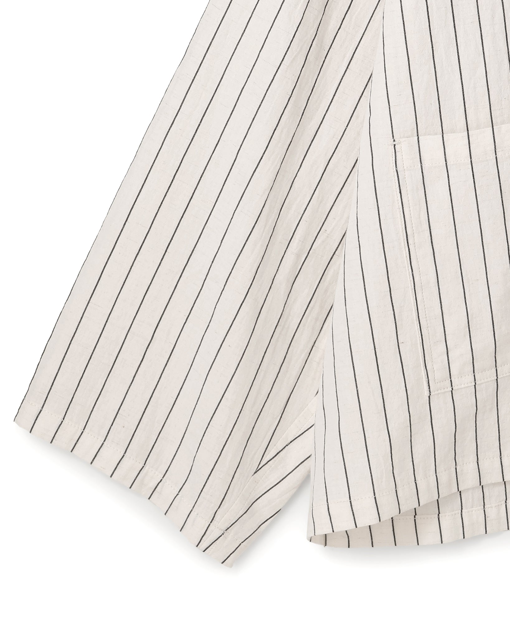 COTTON LINEN STRIPE W OPEN POCKET COLLAR SHIRT（コットンリネンダブルストライプオープンポケットシャツ）｜BIYOMA（ビヨーマ）OFFICIAL ONLINE STORE