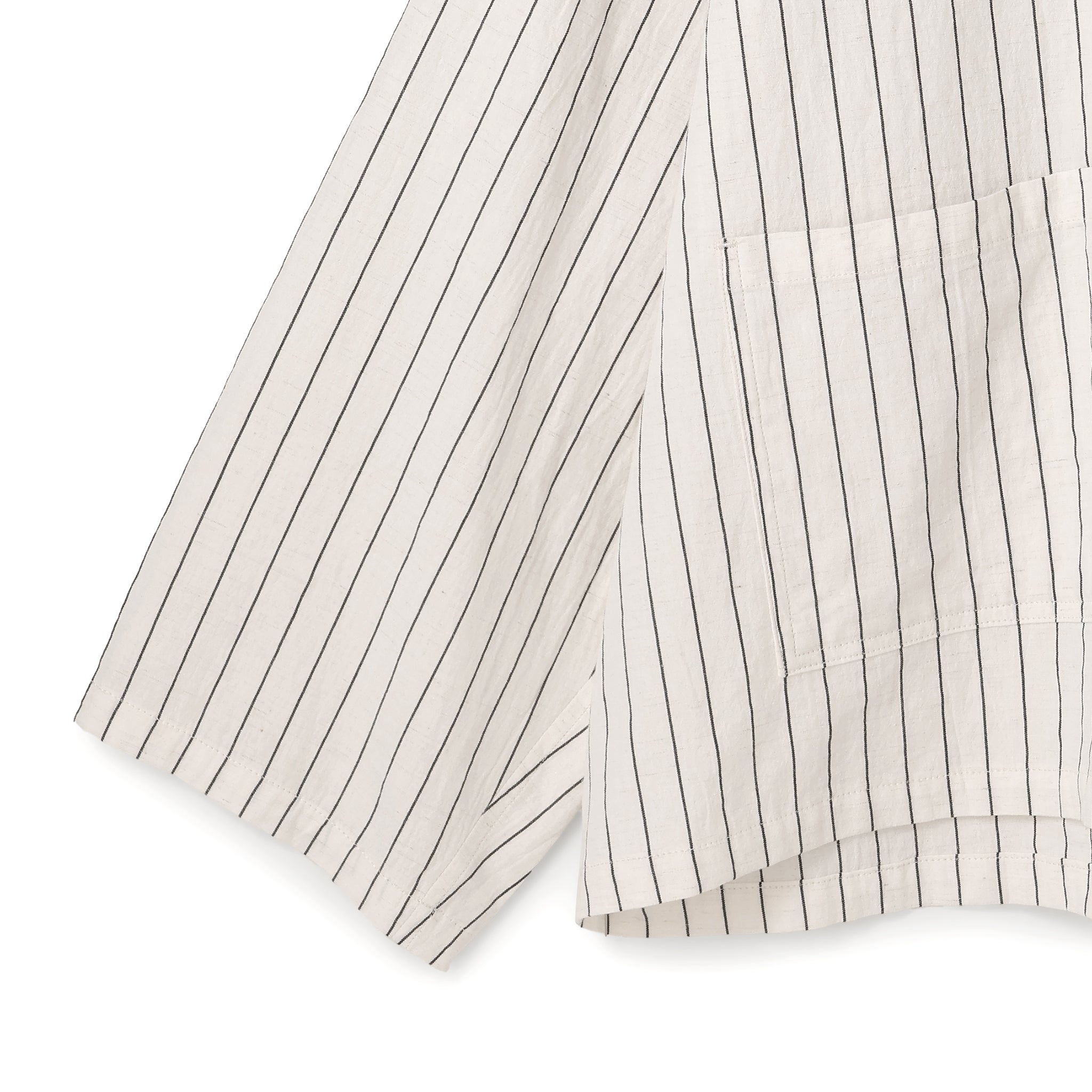 【PRE ORDER】COTTON LINEN STRIPE W POCKET SHIRT