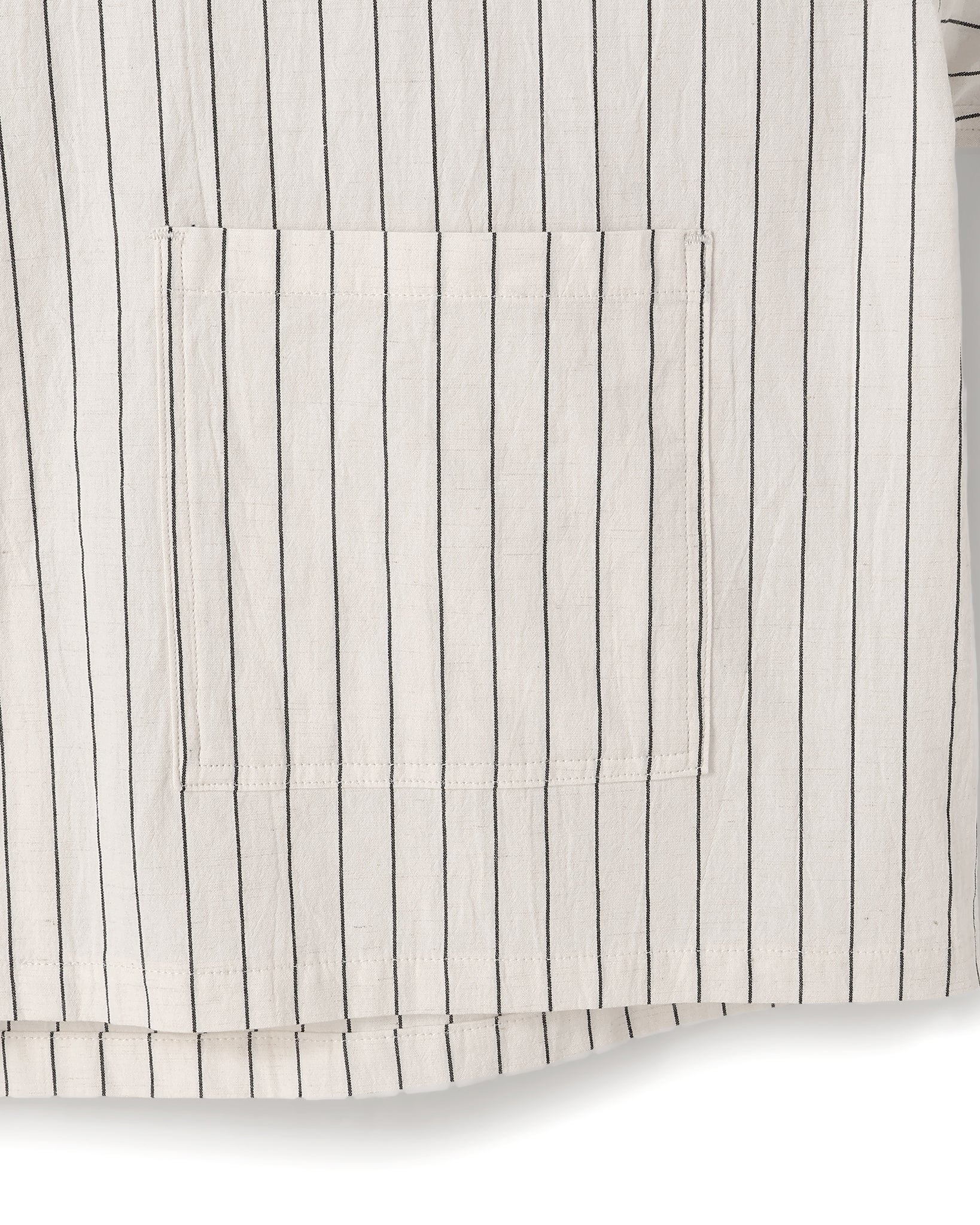 COTTON LINEN STRIPE W OPEN POCKET COLLAR SHIRT（コットンリネンダブルストライプオープンポケットシャツ）｜BIYOMA（ビヨーマ）OFFICIAL ONLINE STORE