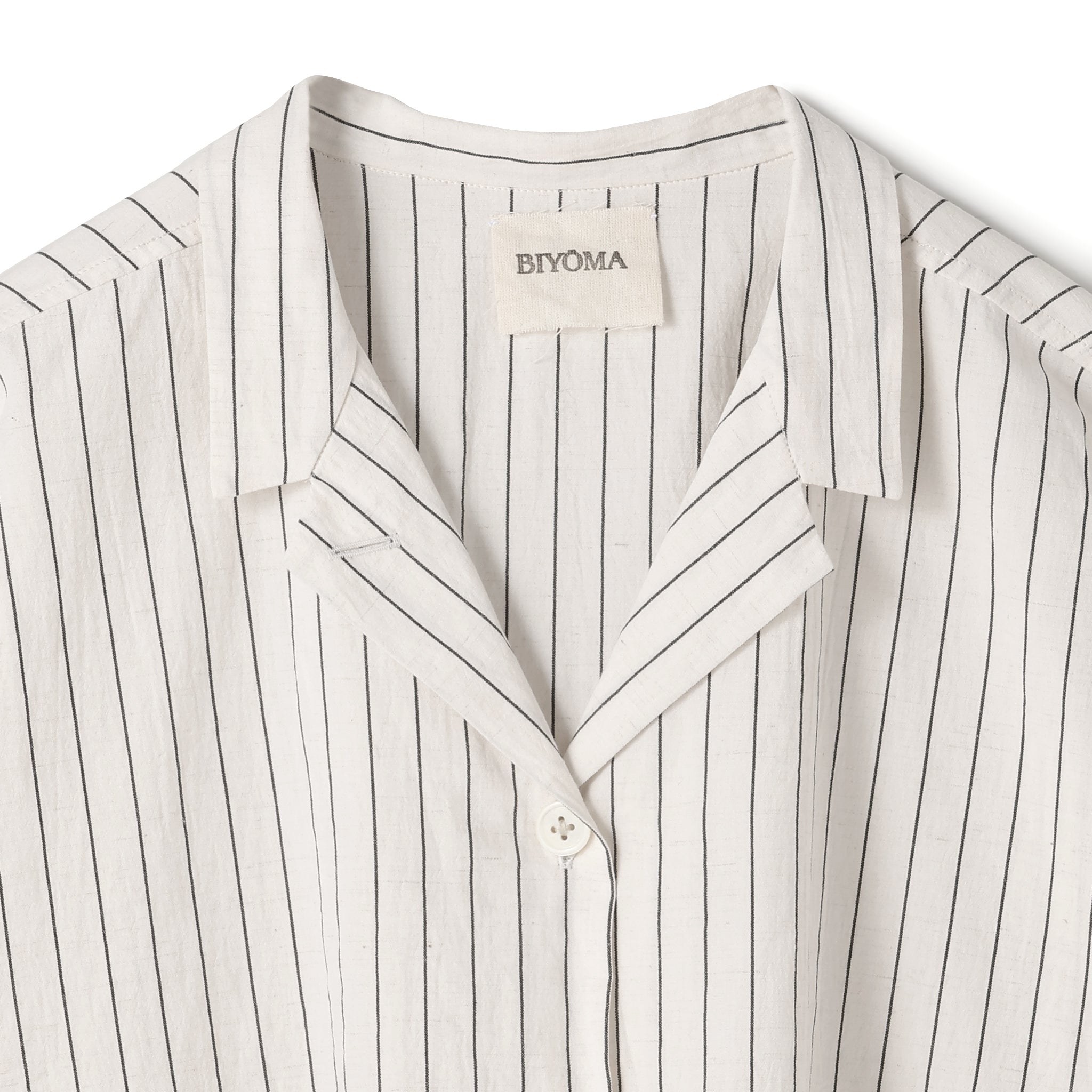 【PRE ORDER】COTTON LINEN STRIPE W POCKET SHIRT