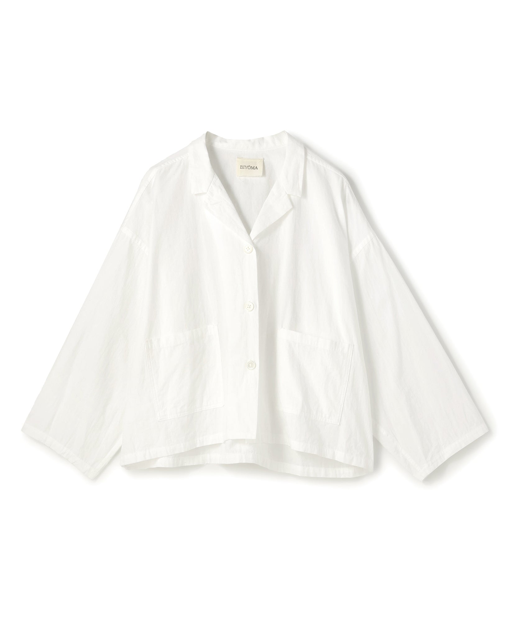COTTON LINEN W OPEN POCKET COLLAR SHIRT（コットンリネンダブルオープンポケットシャツ）｜BIYOMA（ビヨーマ）OFFICIAL ONLINE STORE