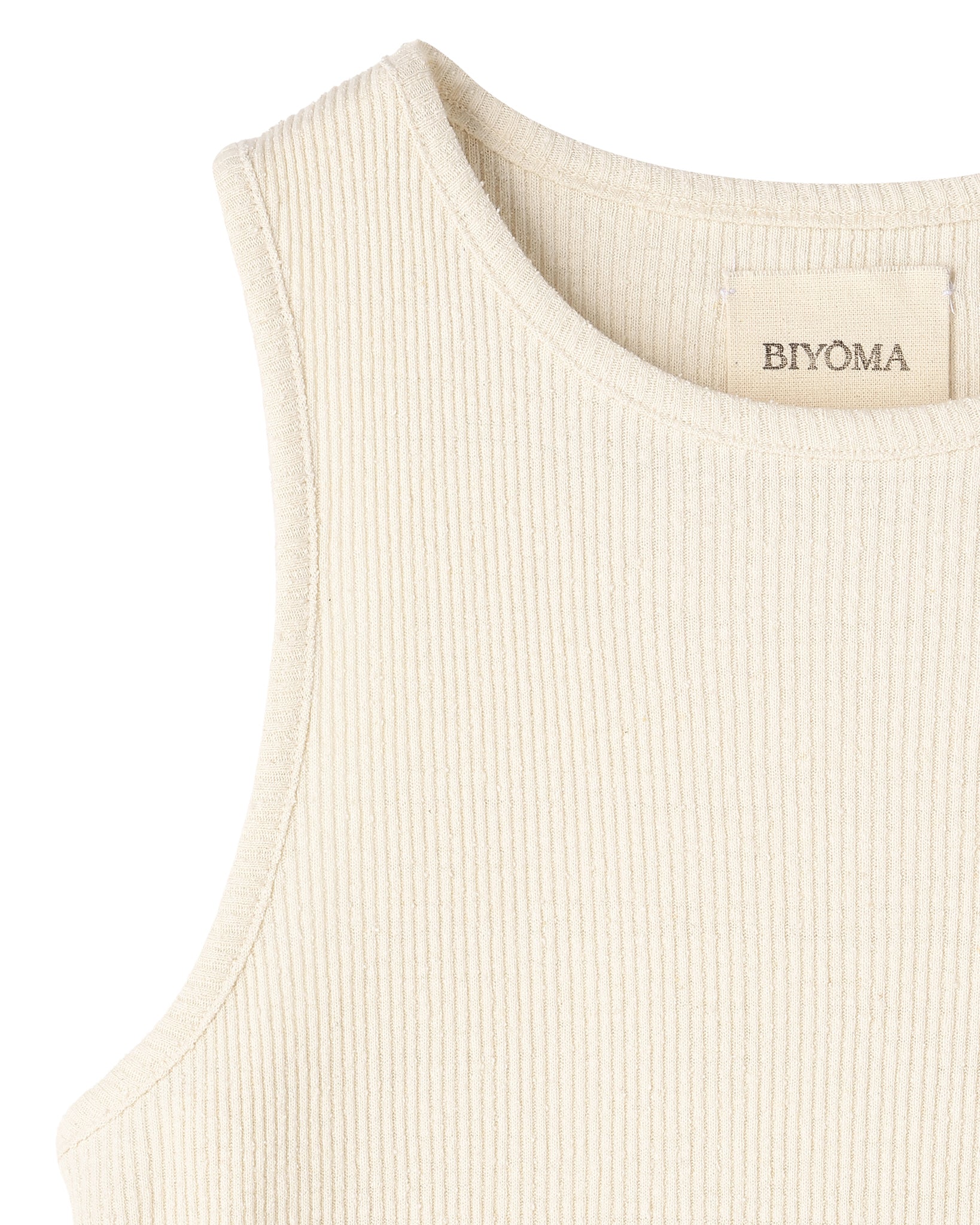 SILK RIB  AMERICAN SLEEVE TANK TOP（シルクリブアメリカンスリーブタンクトップ）｜BIYOMA（ビヨーマ）OFFICIAL ONLINE STORE