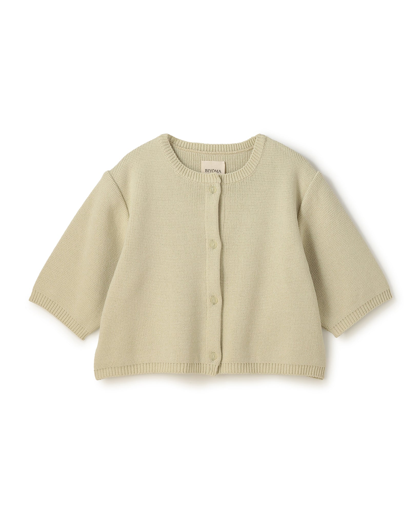 COTTON ACRYLIC SHORT SLEEVE KNIT CARDIGAN（コットンアクリルショートスリーブニットカーディガン）｜BIYOMA（ビヨーマ）OFFICIAL ONLINE STORE