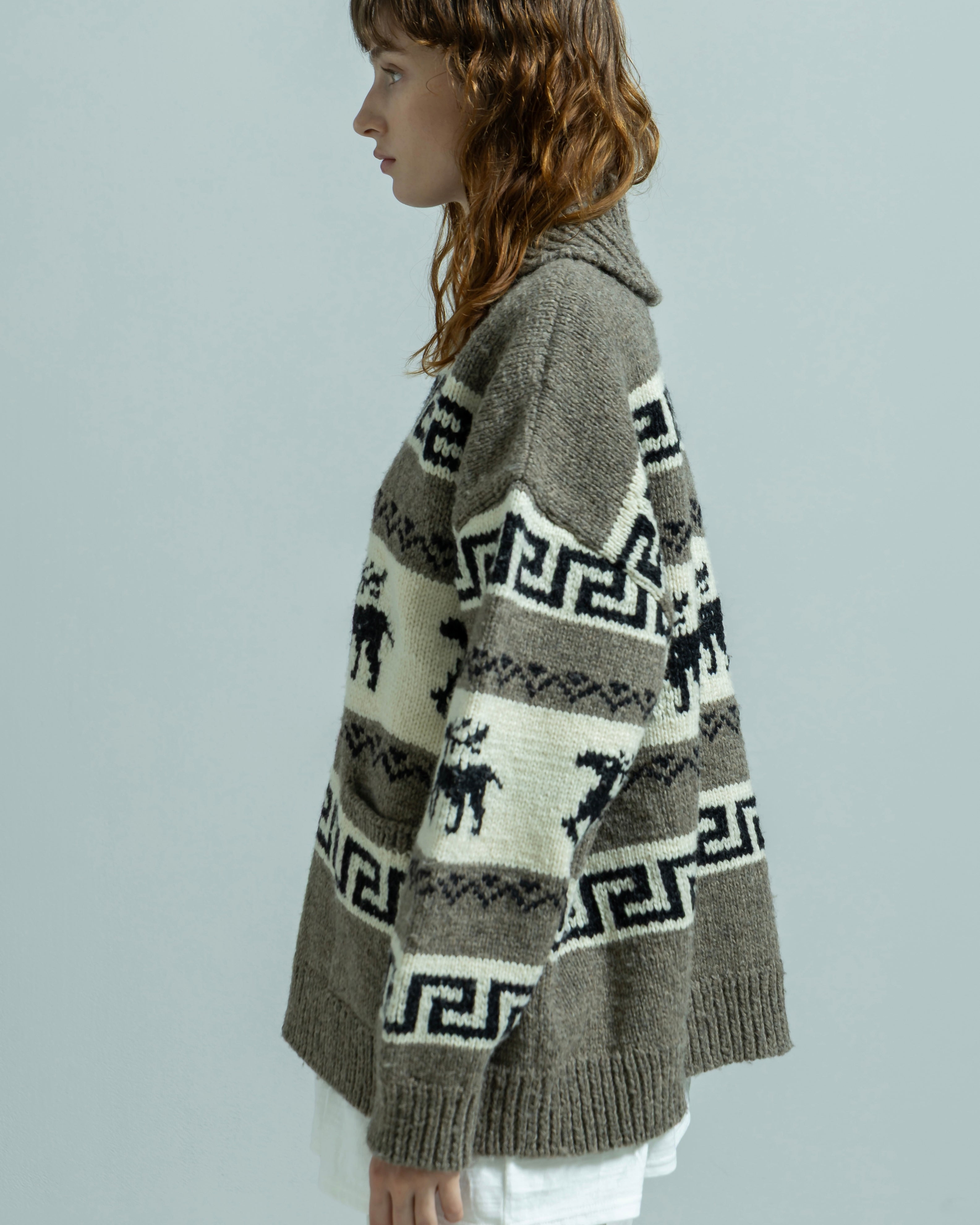 FULL ZIP COWICHAN SWEATER（フルジップカウチンセーター）｜BIYOMA