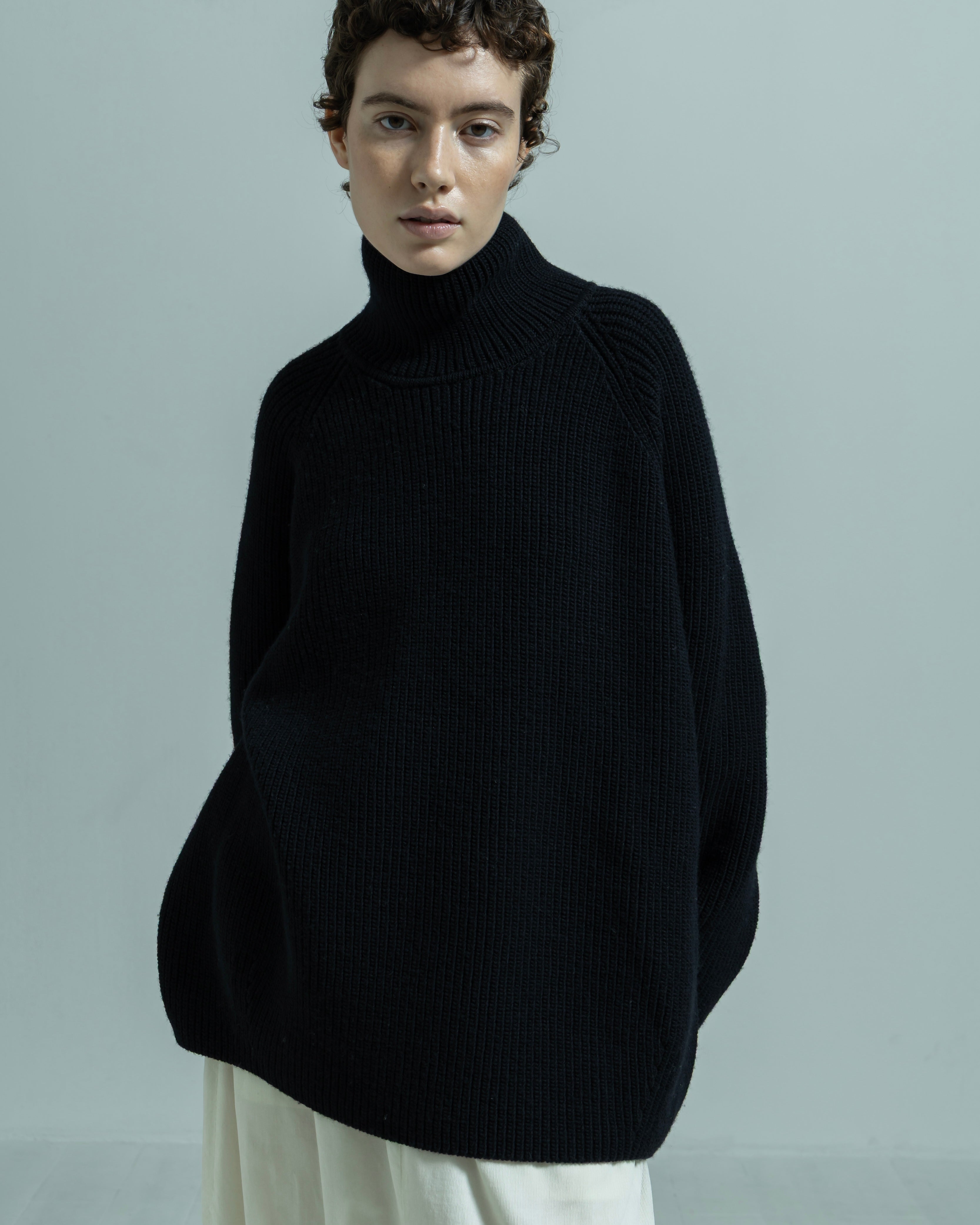 WOOL RIB KNIT TURTLENECK PULLOVER（ウールリブニットタートルネックプルオーバー）｜BIYOMA（ビヨーマ）OFFICIAL ONLINE STORE