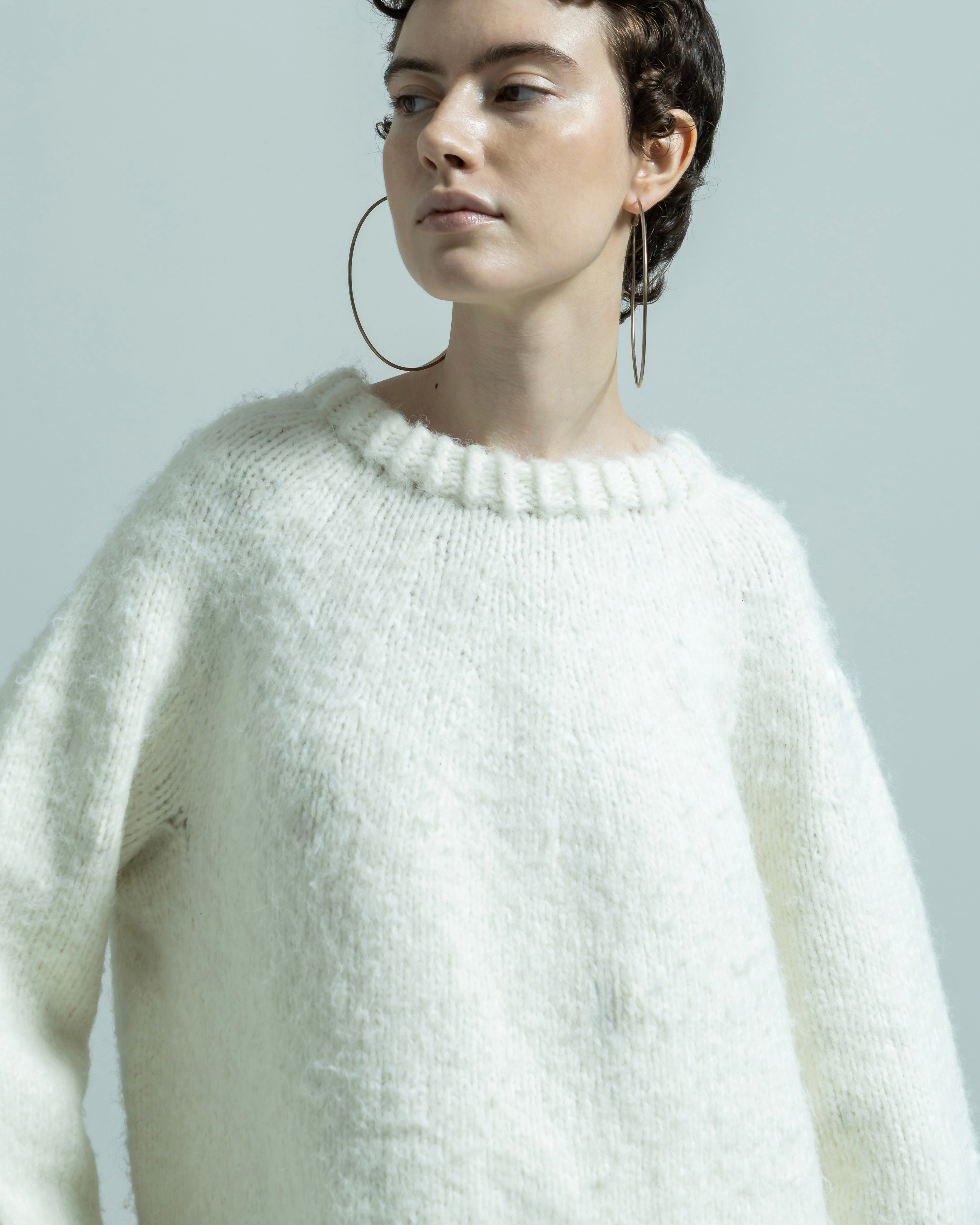 NYLON ACRYLIC HAND KNIT PULLOVER（ナイロンアクリルニットハンドニットプルオーバー）｜BIYOMA（ビヨーマ）OFFICIAL ONLINE STORE
