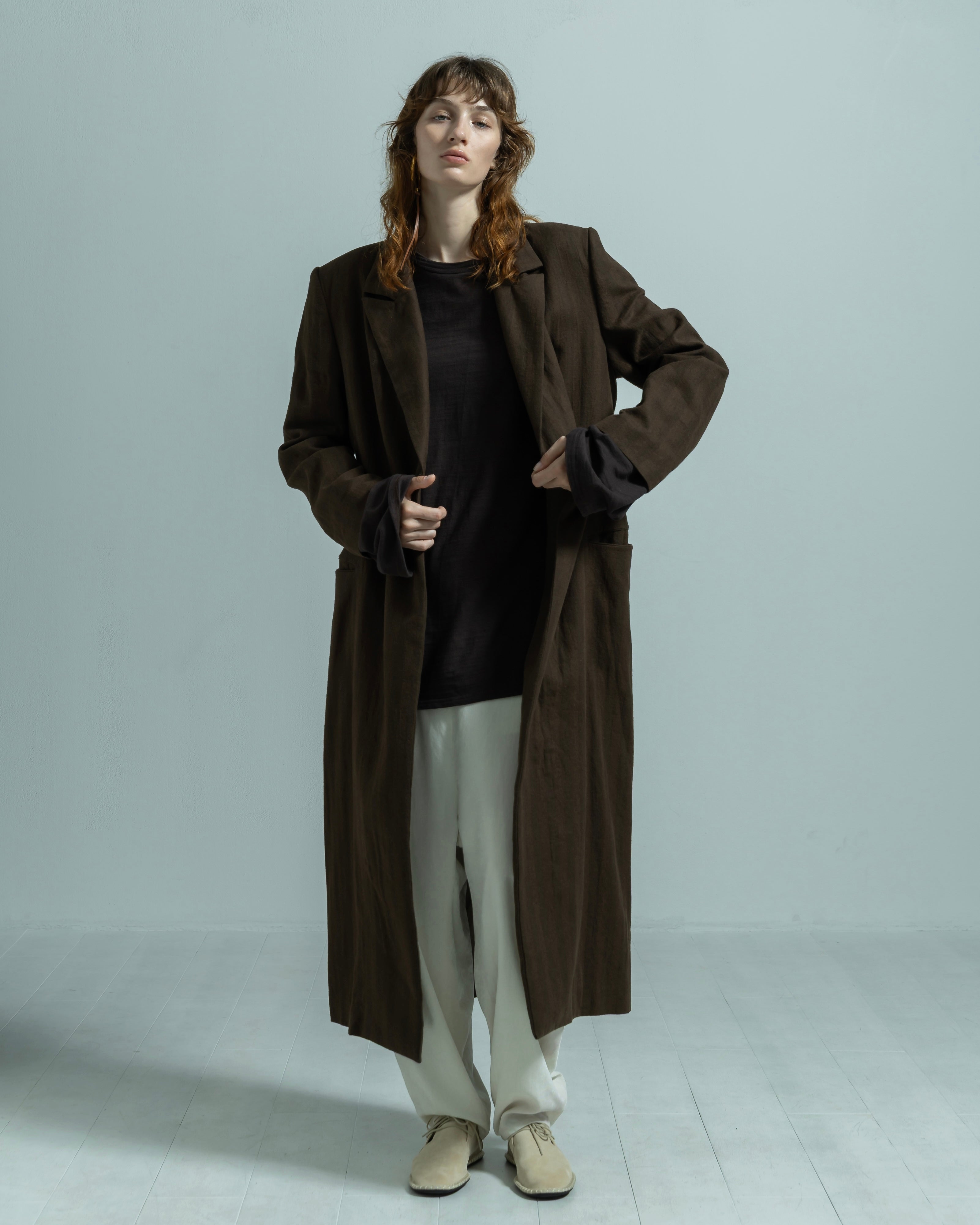 LINEN COTTON LONG COAT（リネンコットンロングコート）｜BIYOMA