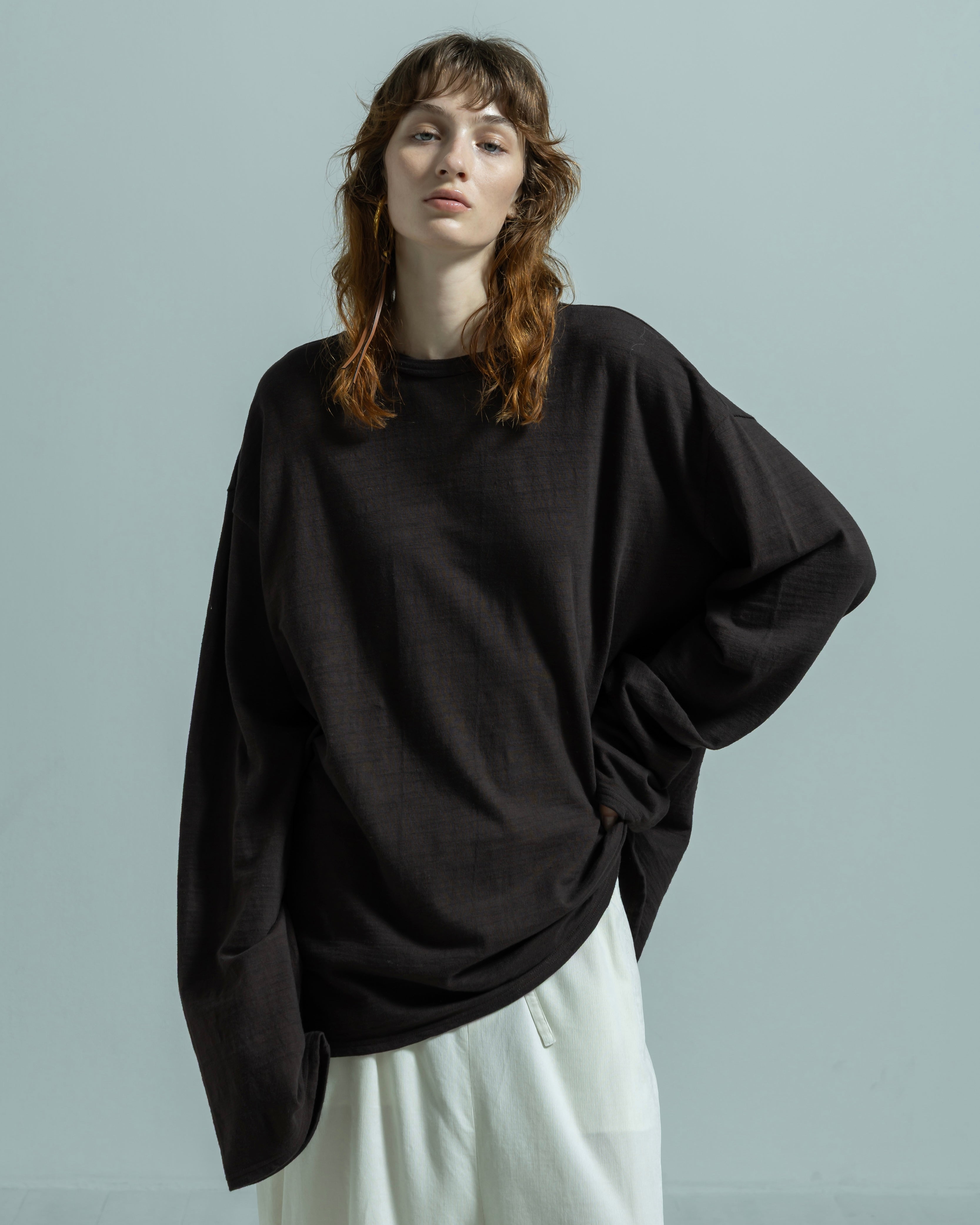 COTTON JERSEY LONG SLEEVE WIDE PULLOVER（コットンジャージーロングスリーブワイドプルオーバー）｜BIYOMA（ビヨーマ）OFFICIAL ONLINE STORE