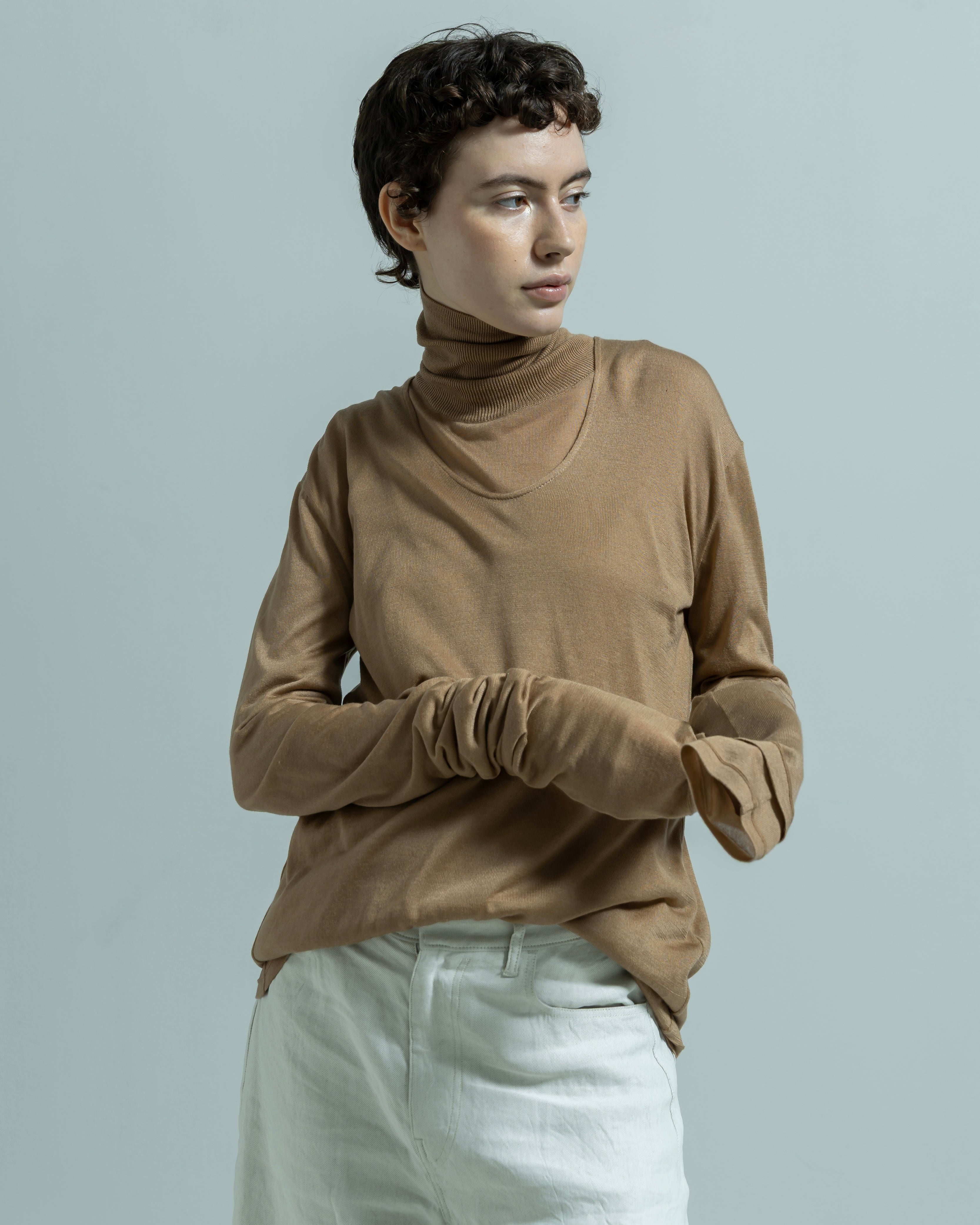 LYOCELL CASHMERE TURTLENECK KNIT PULLOVER（リヨセルカシミヤタートルネックプルオーバー）｜BIYOMA（ビヨーマ）OFFICIAL ONLINE STORE