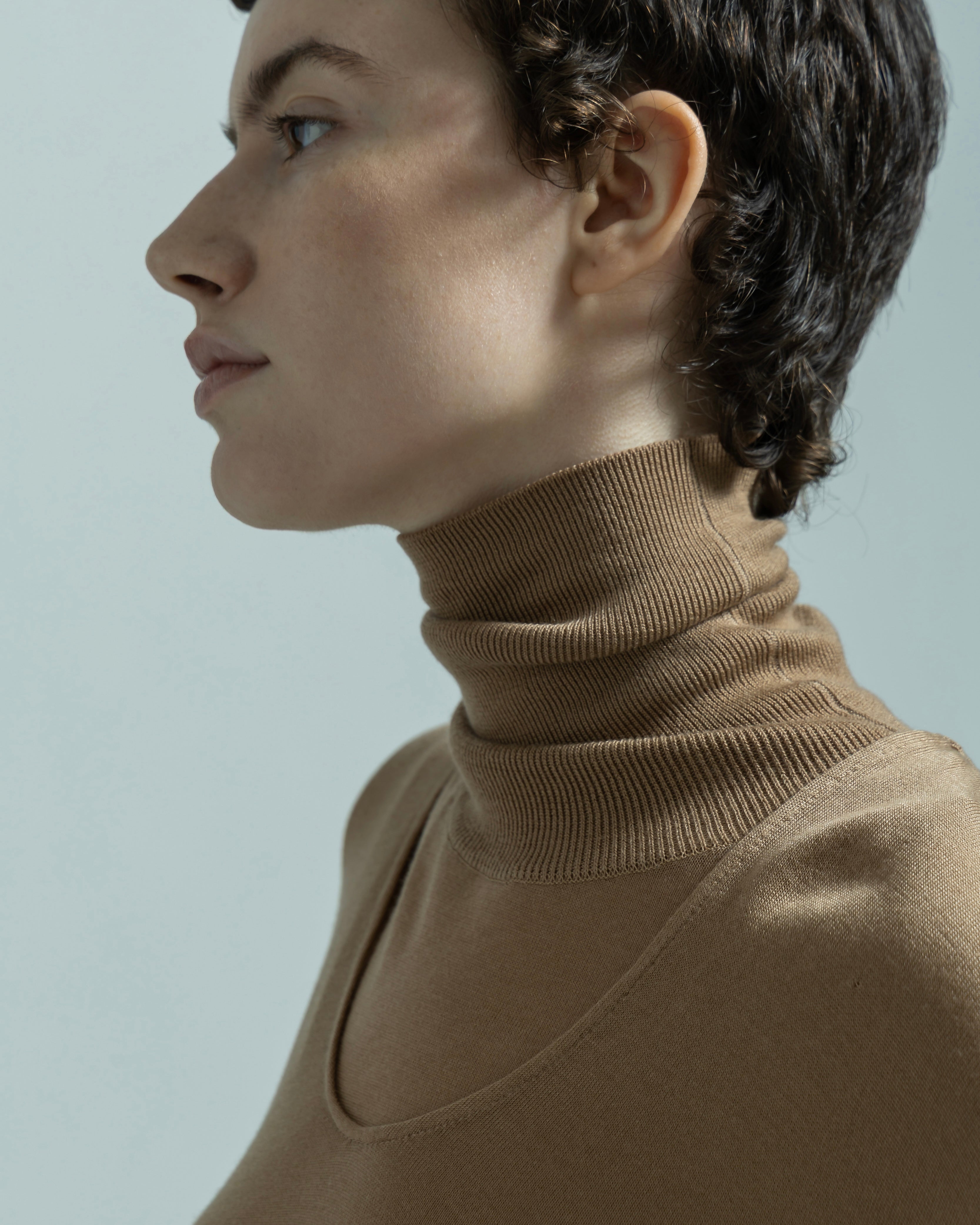 LYOCELL CASHMERE TURTLENECK KNIT PULLOVER（リヨセルカシミヤ