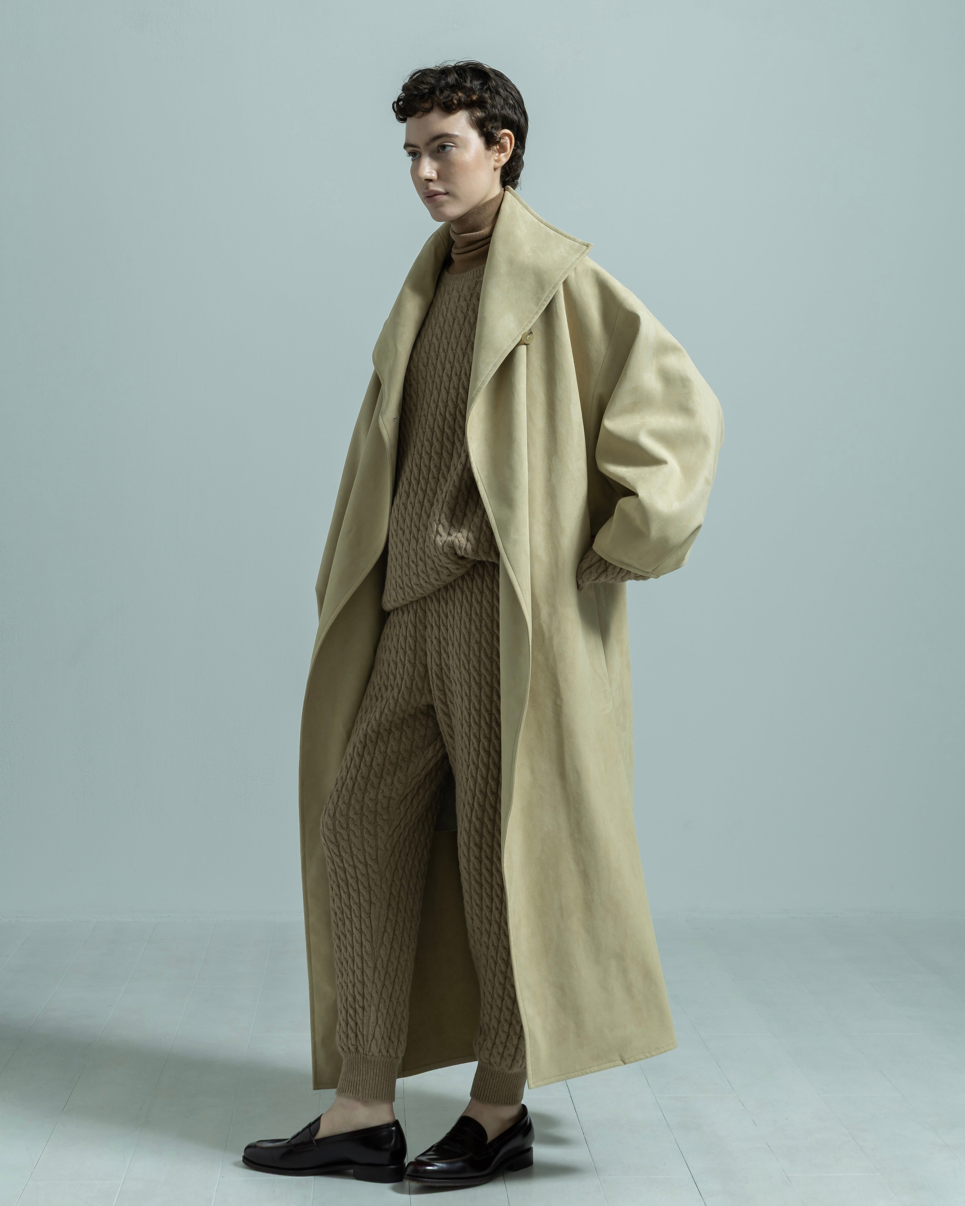 ECO SUEDE STAND COLLAR COAT（エコスエードスタンドカラーコート
