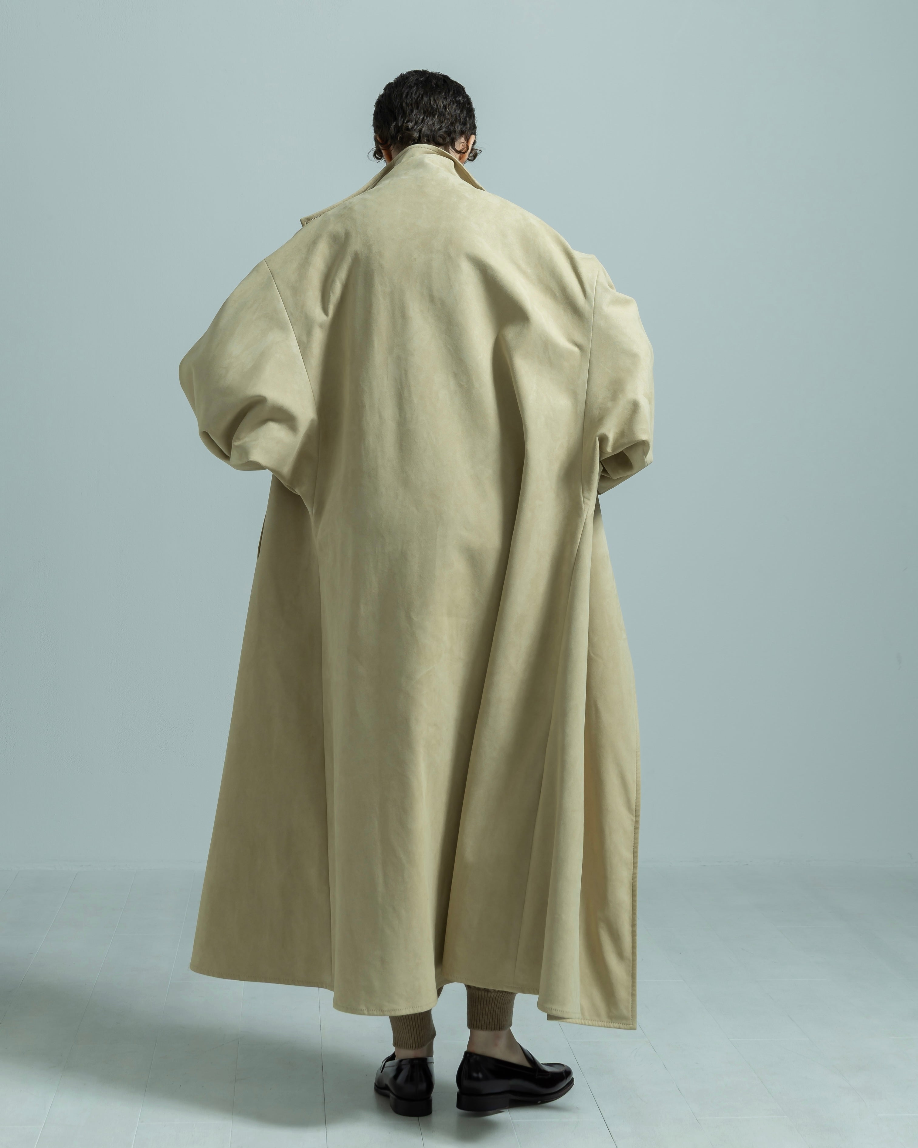 ECO SUEDE STAND COLLAR COAT（エコスエードスタンドカラーコート