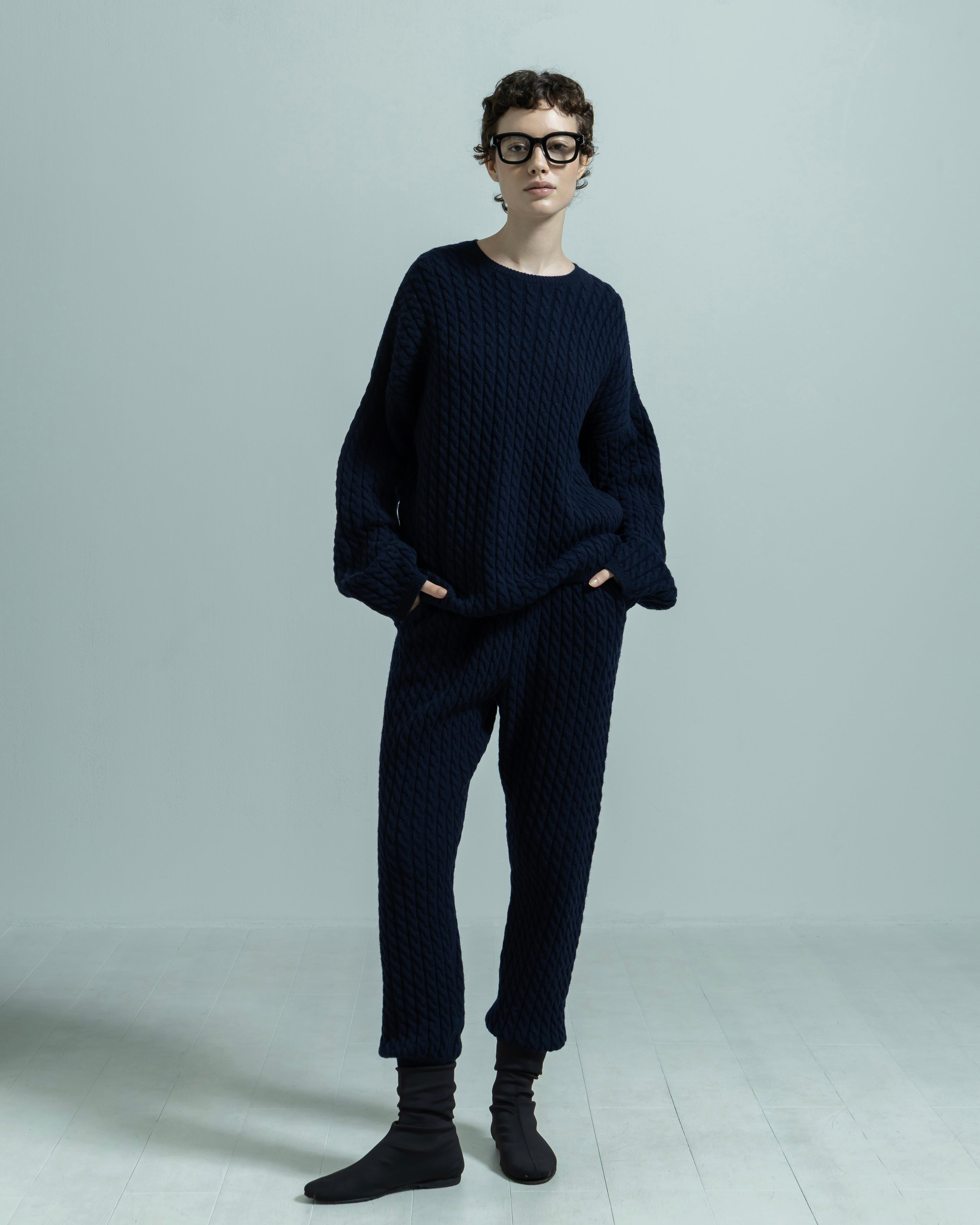 WOOL NYLON CABLE KNIT PULLOVER（ウールナイロンケーブルニットプルオーバー）｜BIYOMA（ビヨーマ）OFFICIAL ONLINE STORE