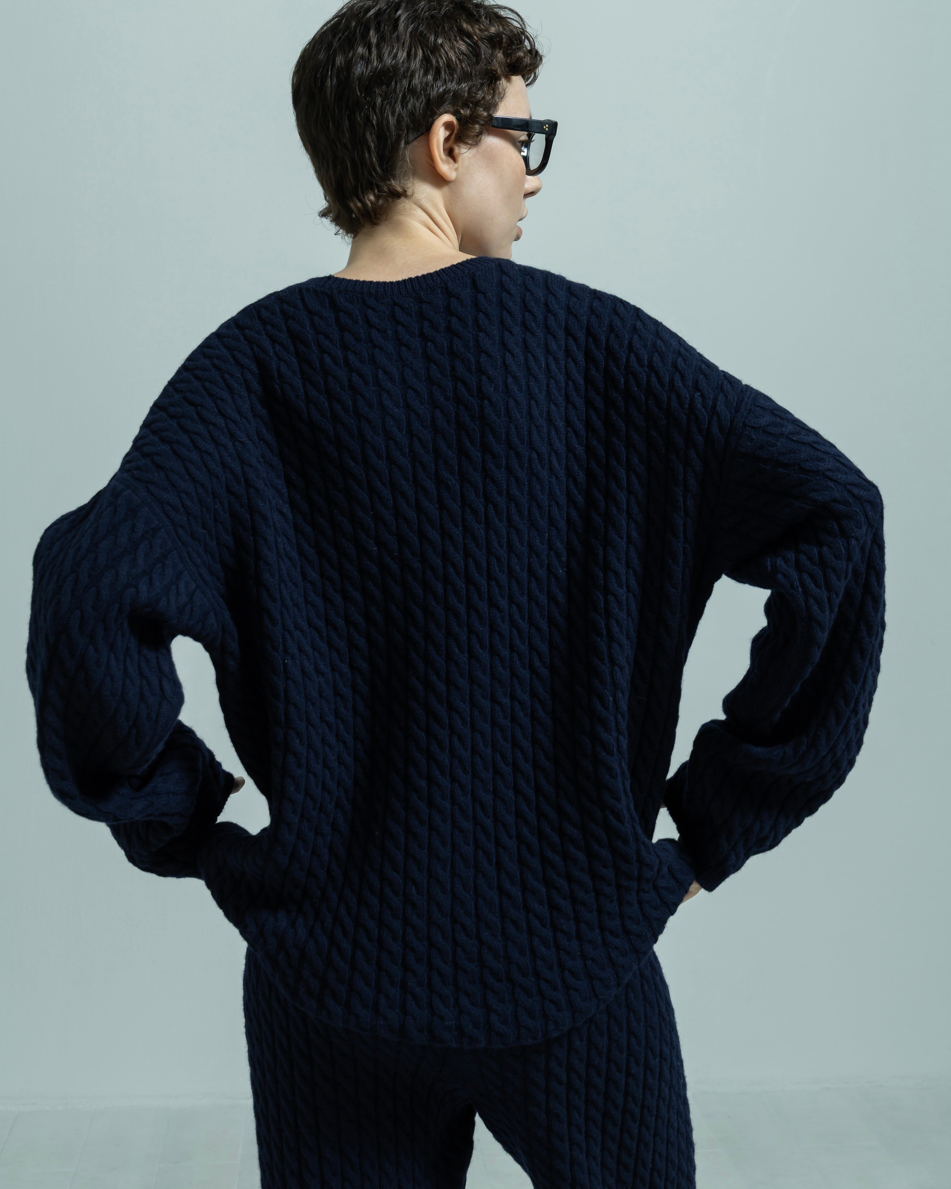 WOOL NYLON CABLE KNIT PULLOVER（ウールナイロンケーブルニットプルオーバー）｜BIYOMA（ビヨーマ）OFFICIAL ONLINE STORE
