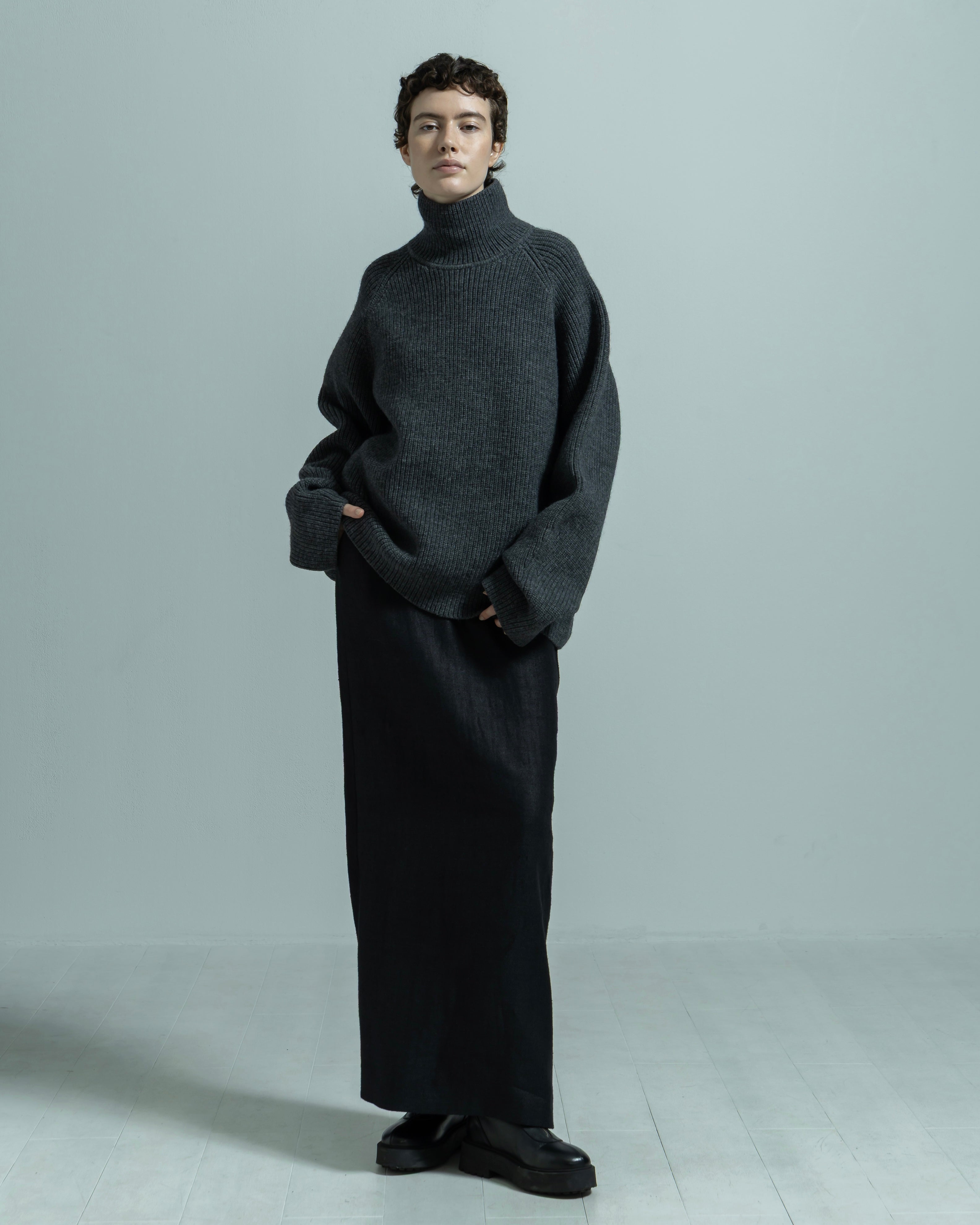 WOOL RIB KNIT TURTLENECK PULLOVER（ウールリブニットタートルネックプルオーバー）｜BIYOMA（ビヨーマ）OFFICIAL ONLINE STORE
