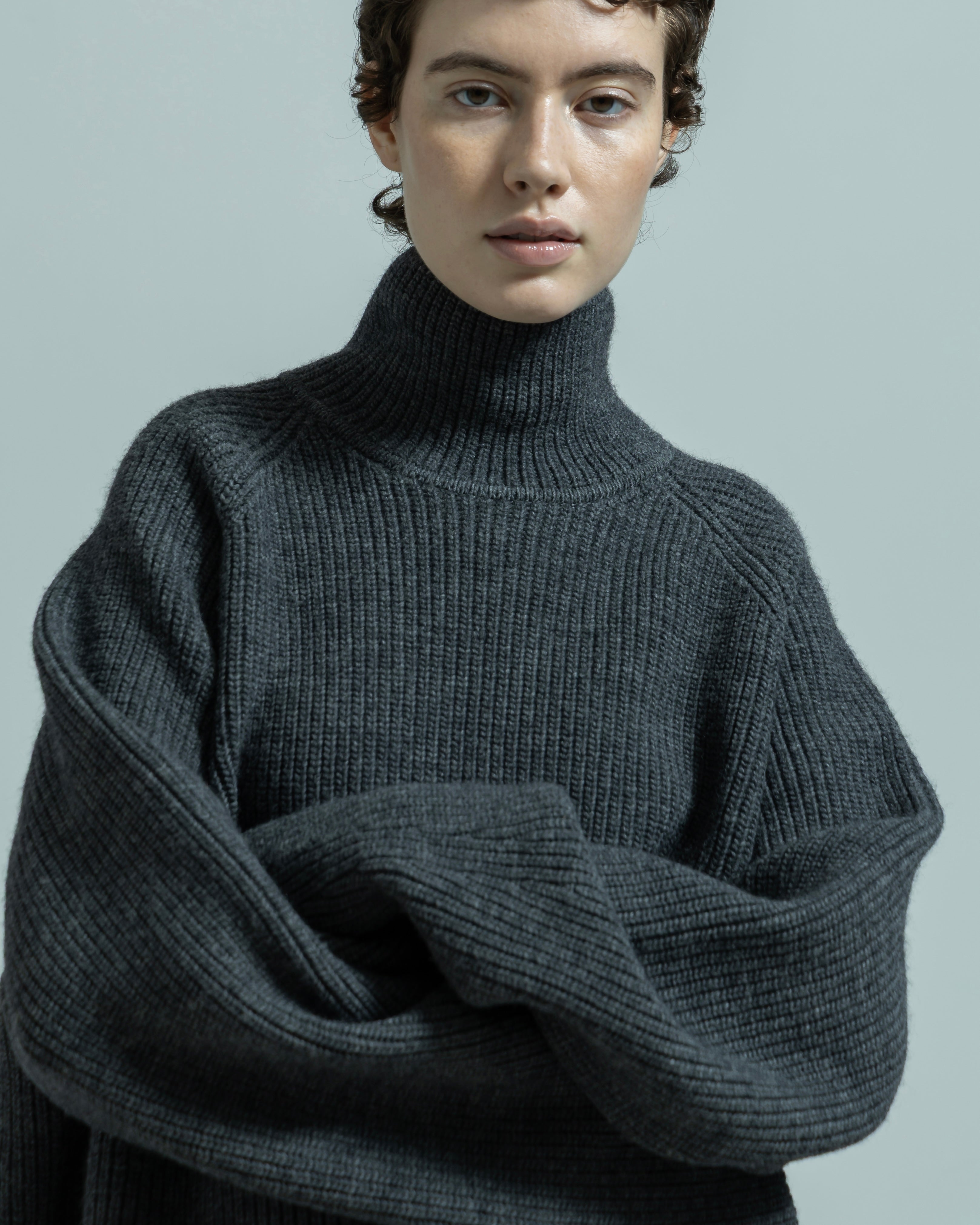 WOOL RIB KNIT TURTLENECK PULLOVER（ウールリブニットタートルネックプルオーバー）｜BIYOMA（ビヨーマ）OFFICIAL ONLINE STORE