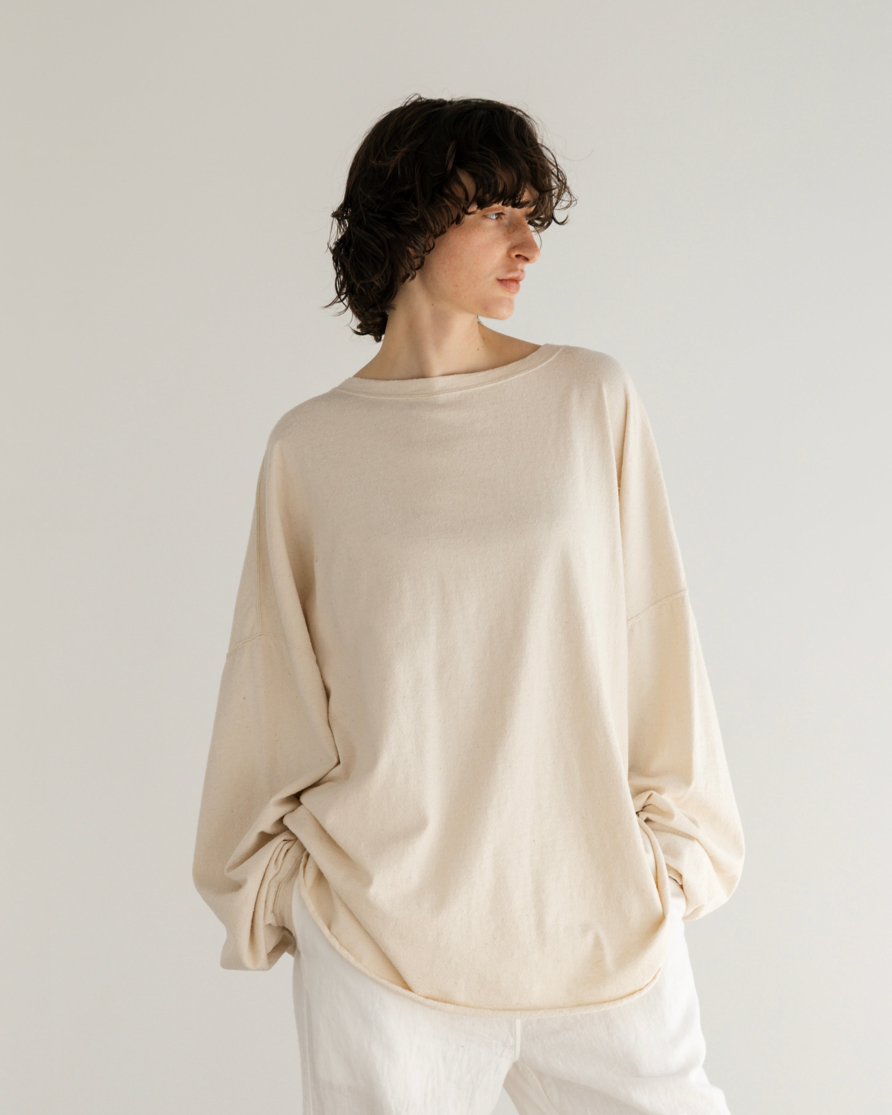 COTTON SILK  LOOSE SILHOUETTE PULLOVER（コットンシルクルーズシルエットプルオーバー）｜BIYOMA（ビヨーマ）OFFICIAL ONLINE STORE