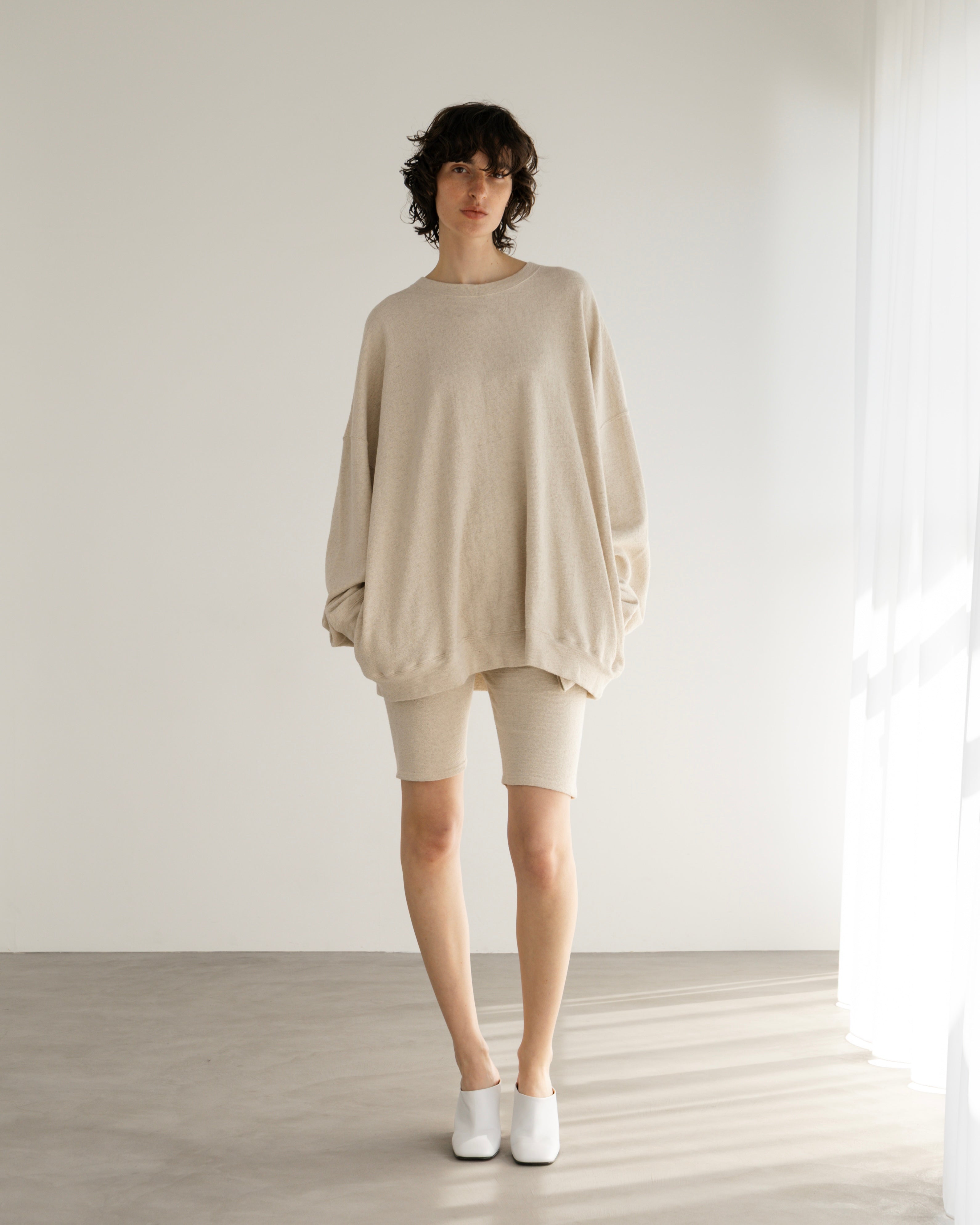 COTTON LINEN RIB LOOSE SILHOUETTE PULLOVER（コットンリネンリブルーズシルエットプルオーバー）｜BIYOMA（ビヨーマ）OFFICIAL ONLINE STORE