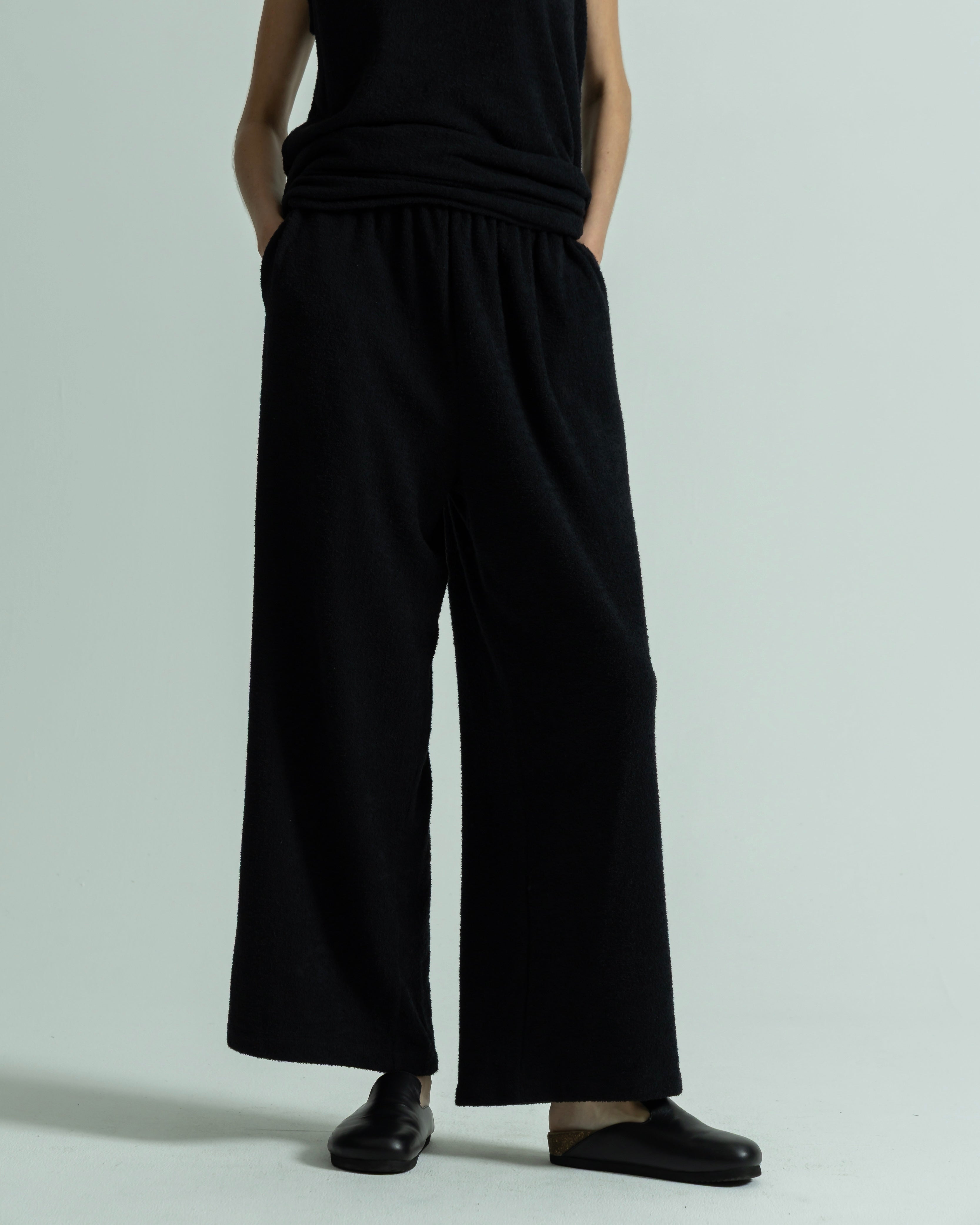 LOOP JERSEY CROPPED WIDE PANTS（ループジャージークロップド