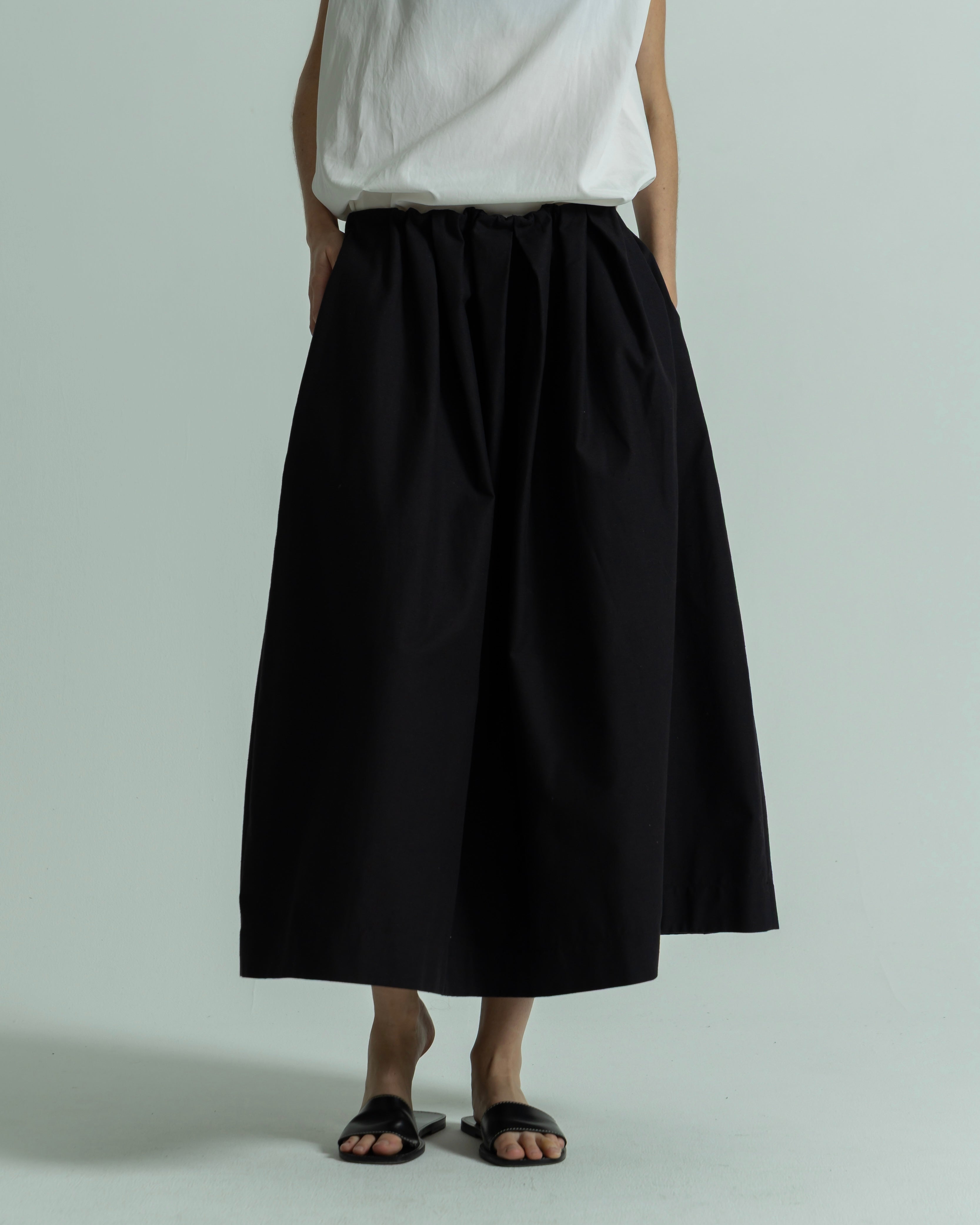 COTTON GATHER TUCK SKIRT（コットンギャザータックスカート