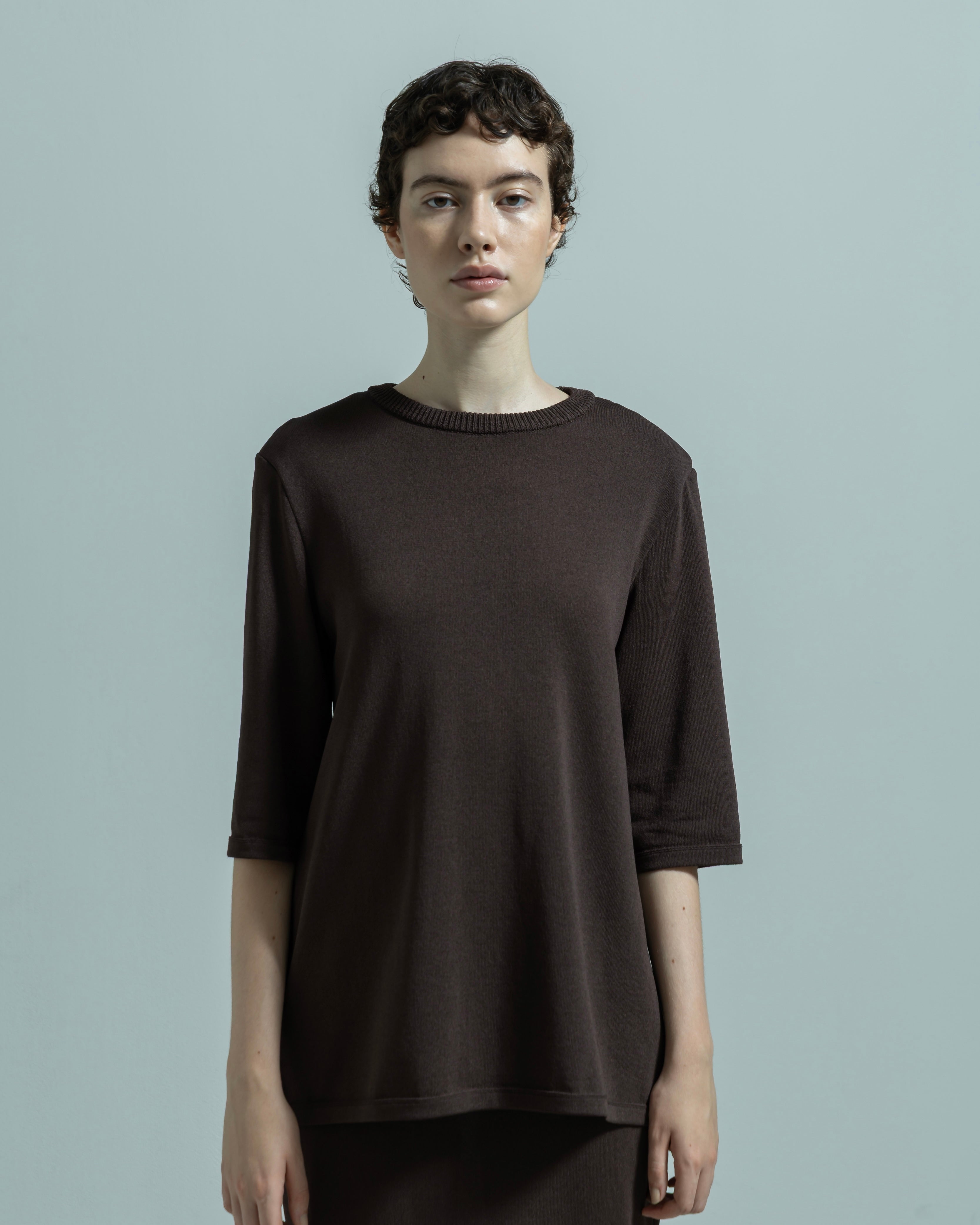 ACETATE NYLON SHORT SLEEVE KNIT PULLOVER（アセテートナイロンショートスリーブニットプルオーバー）｜BIYOMA（ビヨーマ）OFFICIAL ONLINE STORE