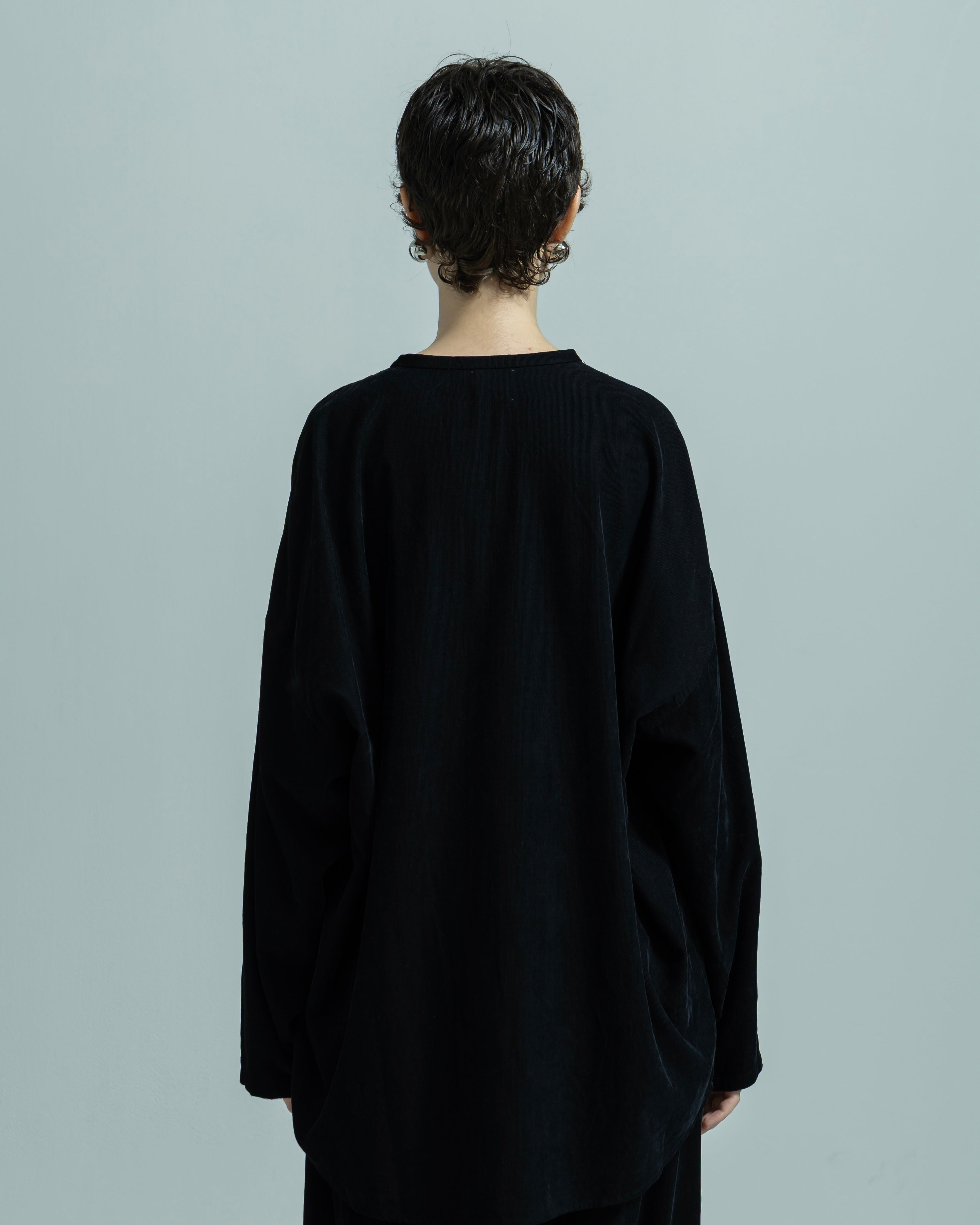 COTTON RAYON CORDUROY NO COLLAR SHIRT（コットンレーヨン