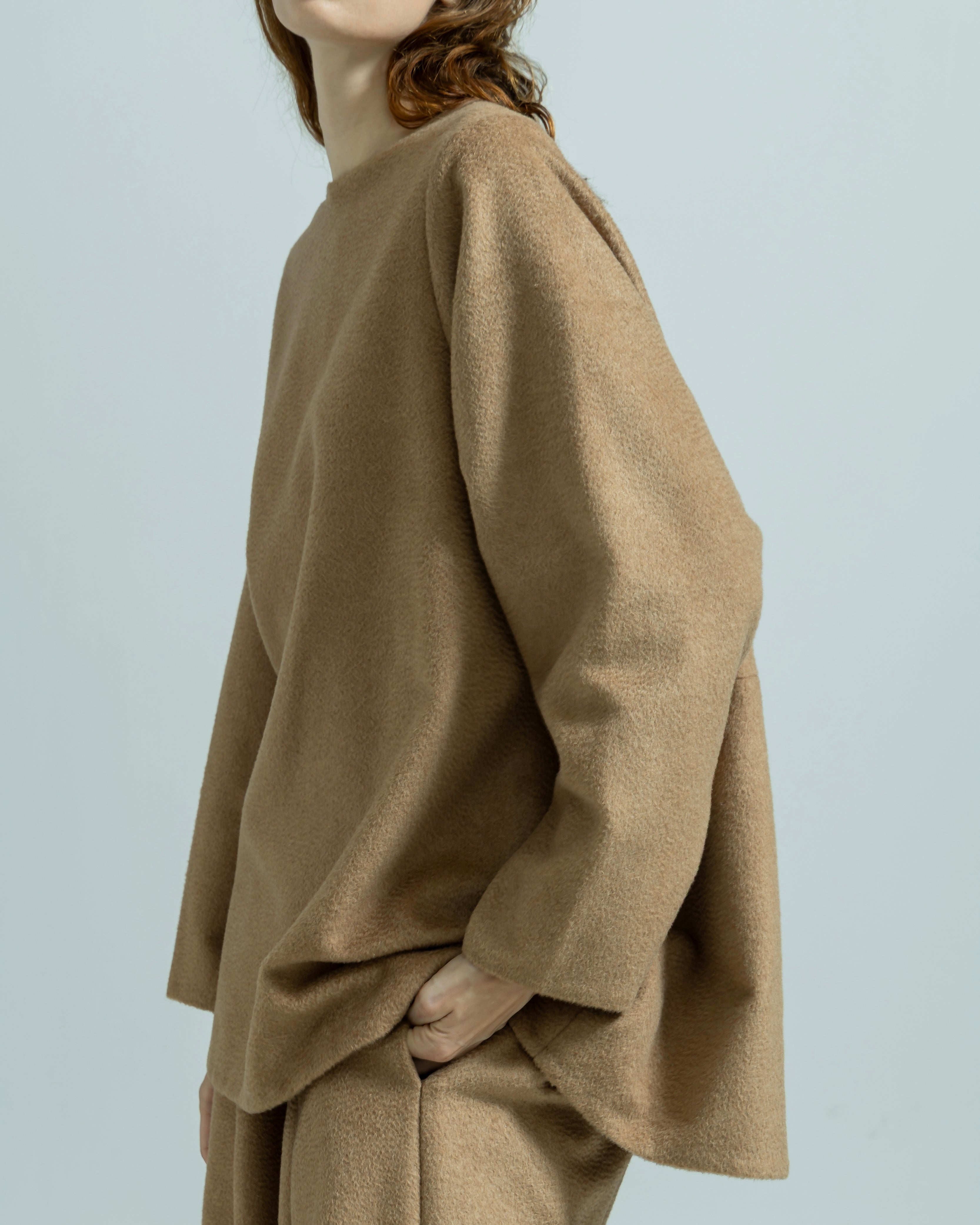 CAMEL WOOL RELAX PULLOVER（キャメルウールリラックスプルオーバー
