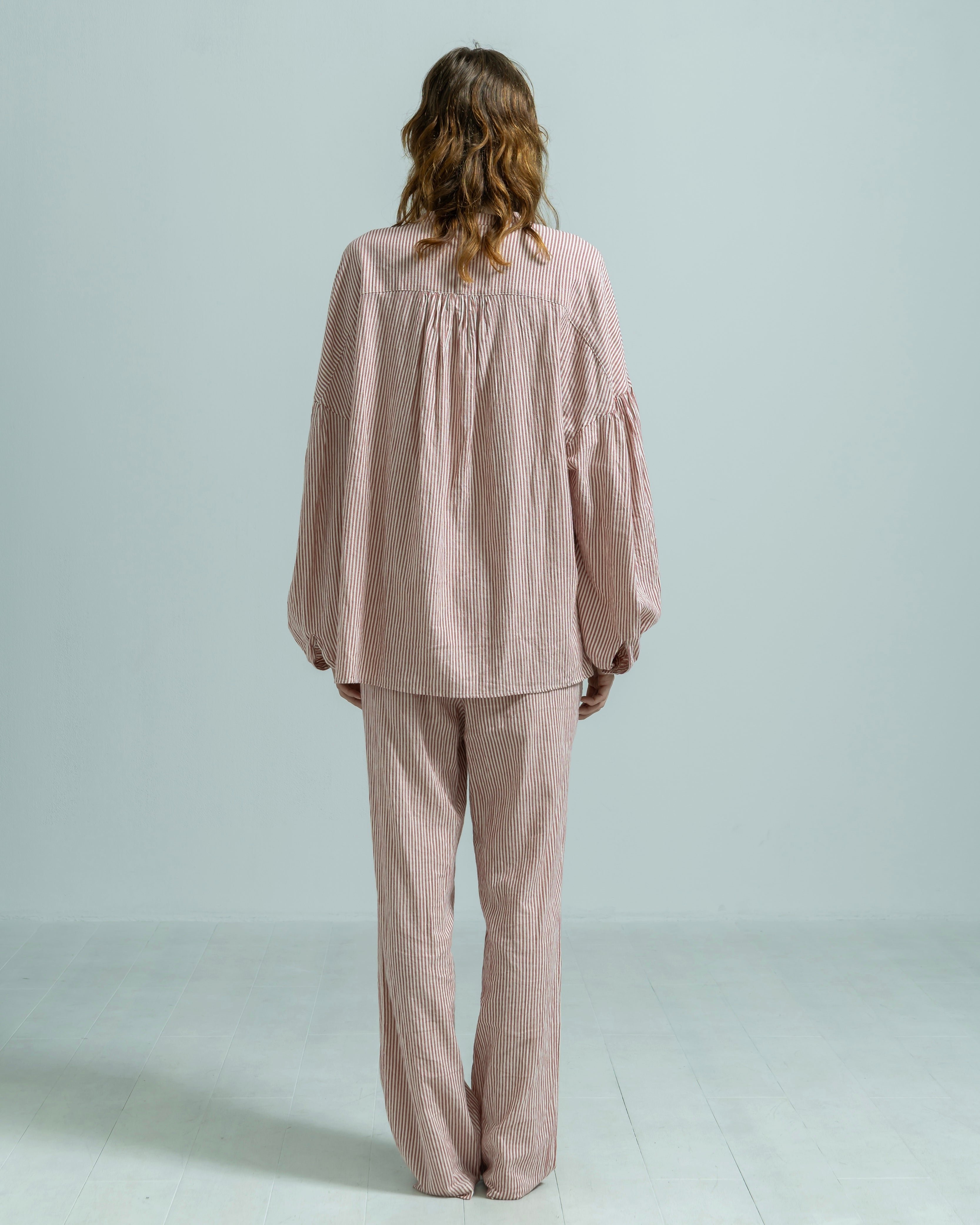 COTTON LINEN STRIPE EASY WIDE PANTS（コットンリネンストライプイージーワイドパンツ）｜BIYOMA（ビヨーマ）OFFICIAL ONLINE STORE