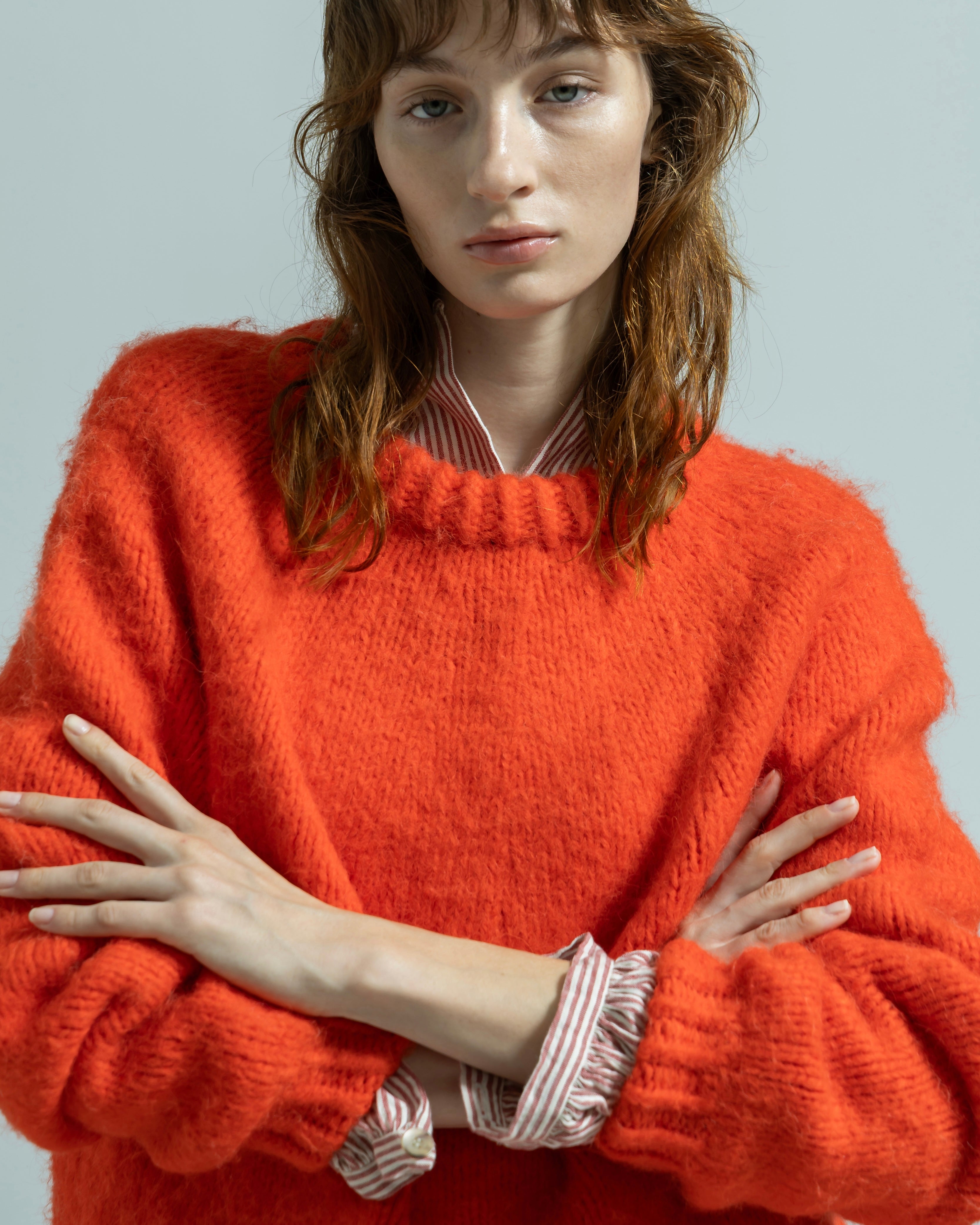 NYLON ACRYLIC HAND KNIT PULLOVER（ナイロンアクリルニットハンド