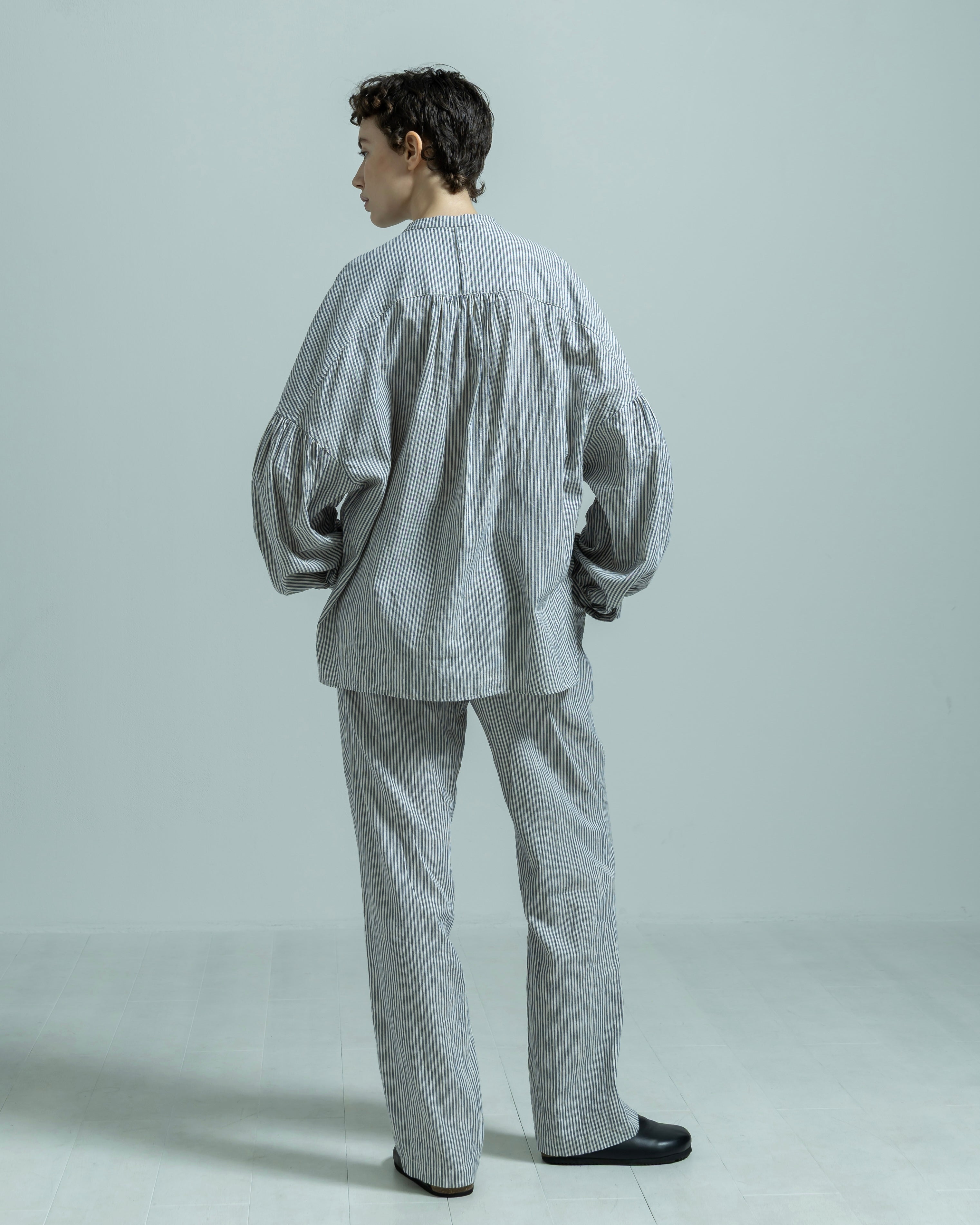 COTTON LINEN STRIPE EASY WIDE PANTS（コットンリネンストライプイージーワイドパンツ）｜BIYOMA（ビヨーマ）OFFICIAL ONLINE STORE